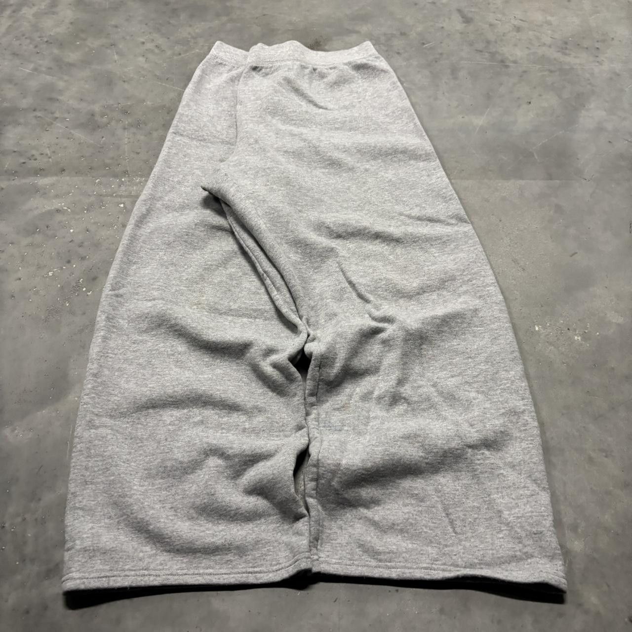 Japanese Brand × Vintage Crazy Vintage Y2K/2000s Baggy Light Grey Skater Sweatpants! Size US 36 / EU 52 - 3 Thumbnail