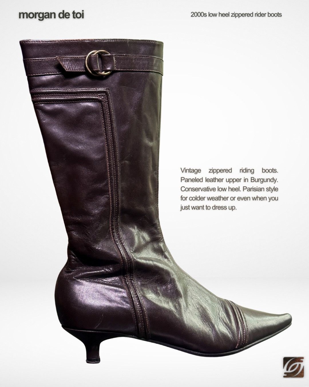 Morgan De Toi 2000s Low Heel Zippered Rider Boots Size US 7 / IT 37 - 1 Thumbnail