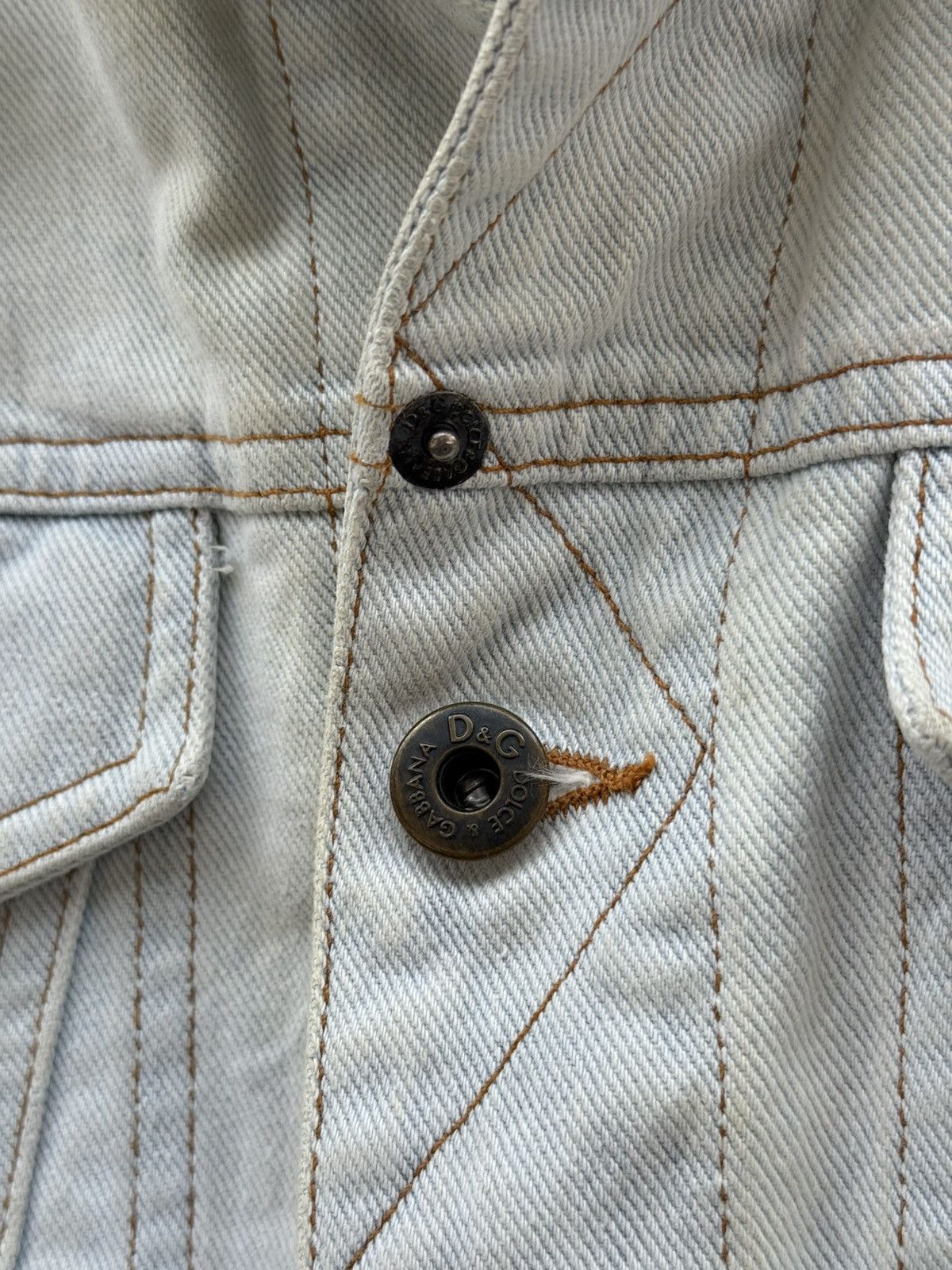 Dolce & Gabbana Dolce & Gabbana Acid Wash Denim Trucker Jacket Size S / US 4 / IT 40 - 6 Thumbnail