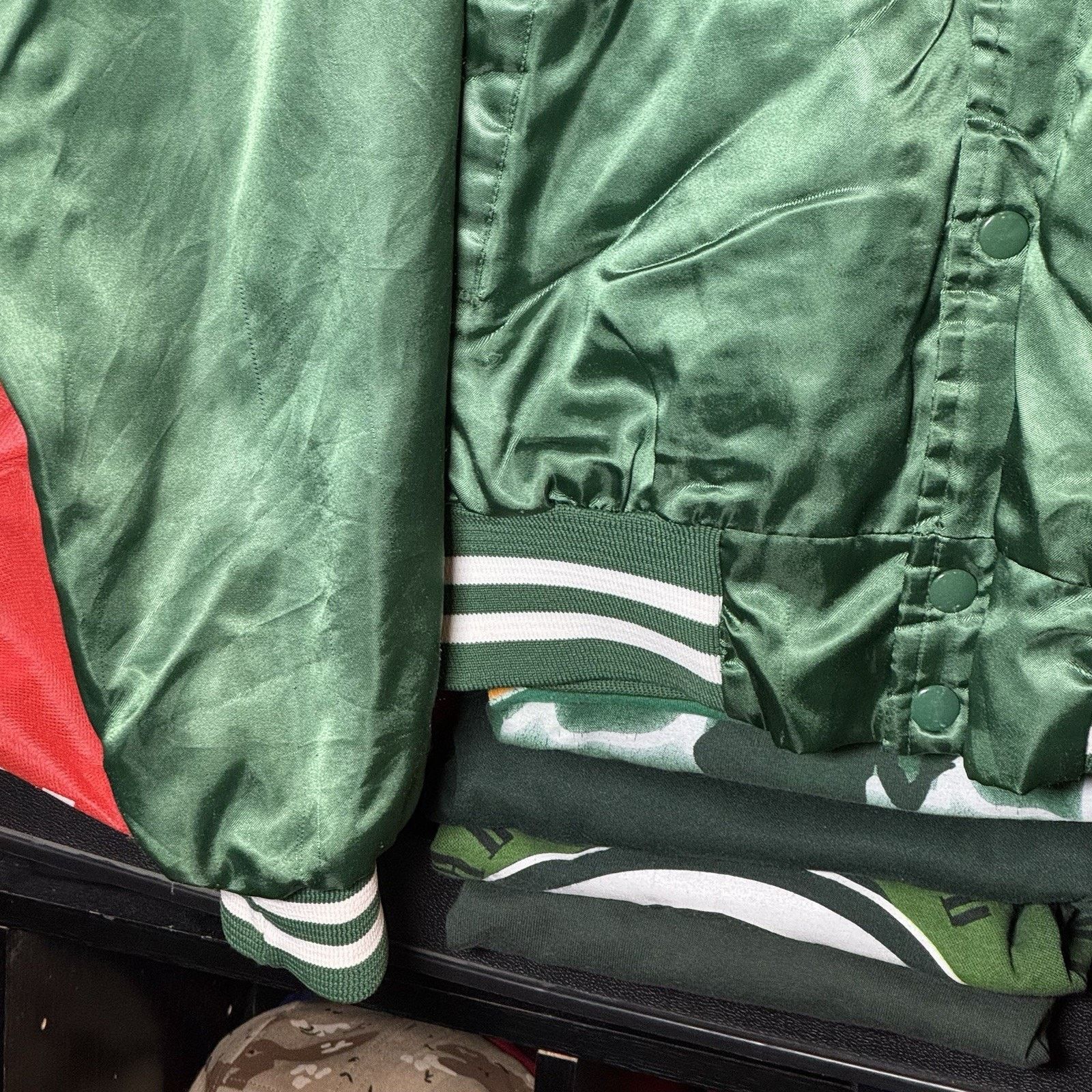 Chalk Line × Vintage VTG Chalkline Michigan St. Spartans Satin Bomber Jacket XL Size US XL / EU 56 / 4 - 13 Thumbnail