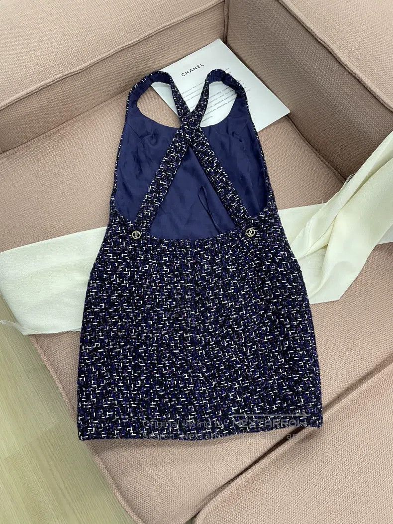 Chanel Chanel Blue and purple tweed braided dress Size XS / US 0-2 / IT 36-38 - 3 Thumbnail