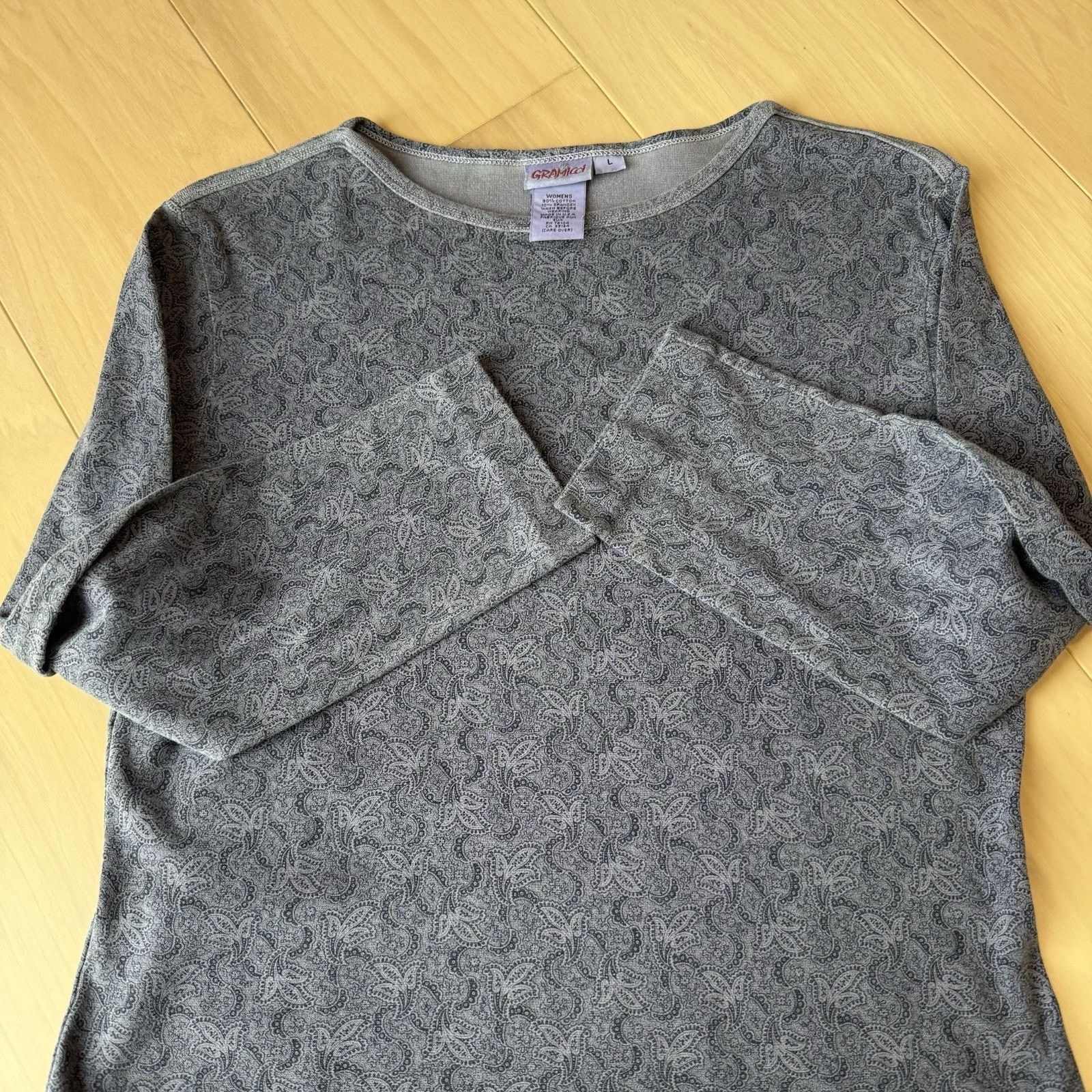 Gramicci × Vintage Vintage Gramicci Shirt Women's L Purple Paisley Long Sleeve Size L / US 10 / IT 46 - 4 Thumbnail