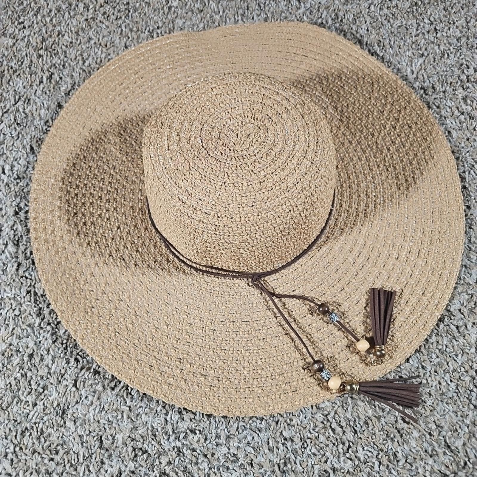 Other C&G Womens Brown Wide Brim Hat Size ONE SIZE - 1 Thumbnail