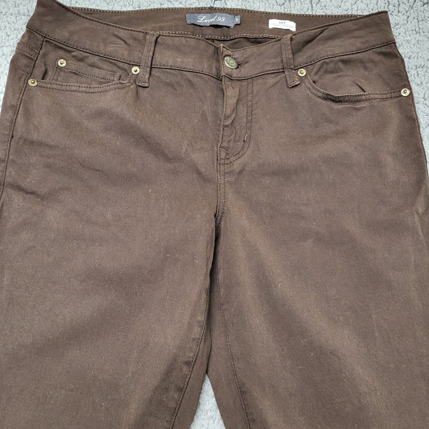 Anthropologie Anthropologie Level 99 Lily Skinny Straight Womens Size 31 Jeans Brown Denim Size 24" / US 00 / IT 34 - 5 Thumbnail