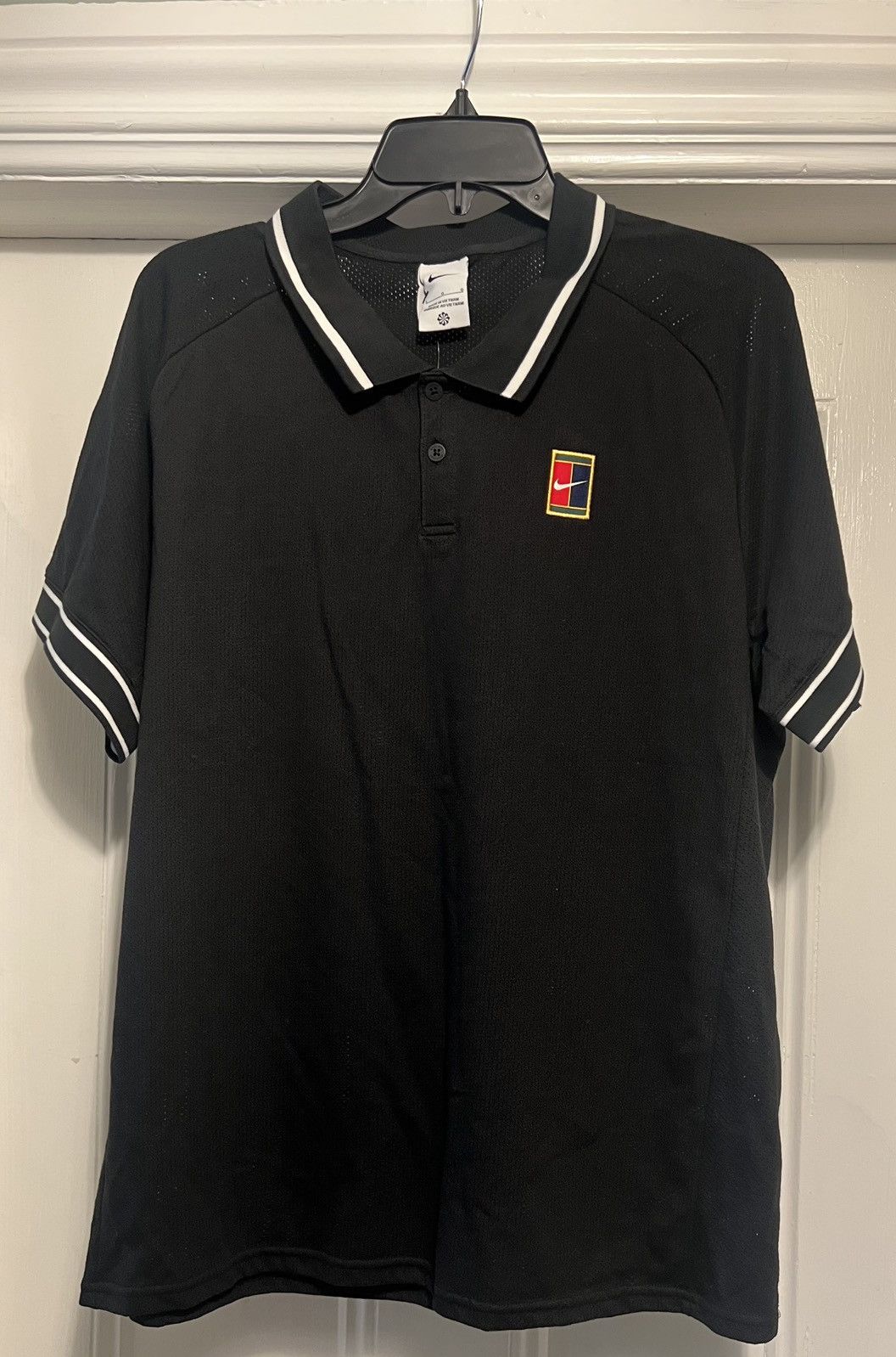 Nike × Supreme Nike Supreme Jacquard Polo Shirt Black | Grailed