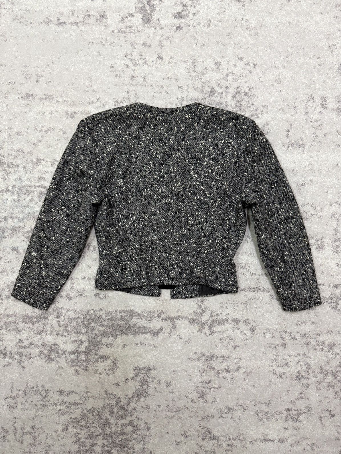 Gucci Vintage Gucci Sparkling Grey Tweed Cropped Jacket Button Up Size S / US 4 / IT 40 - 12 Thumbnail