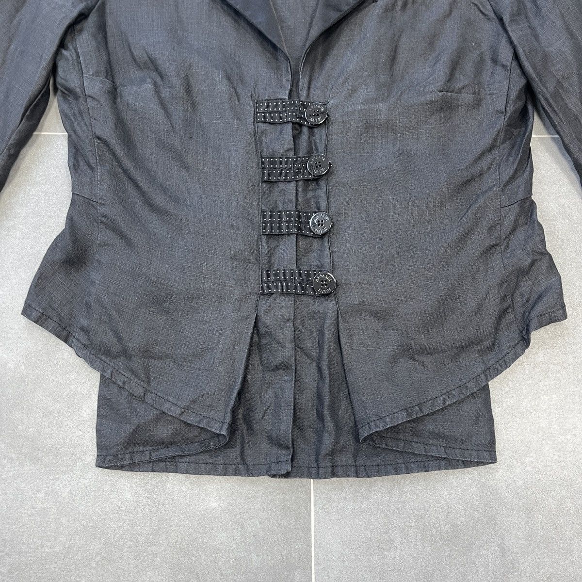 Armani × Vintage Vintage Armani Jeans Linen Blazer Size M Size M / US 6-8 / IT 42-44 - 5 Thumbnail