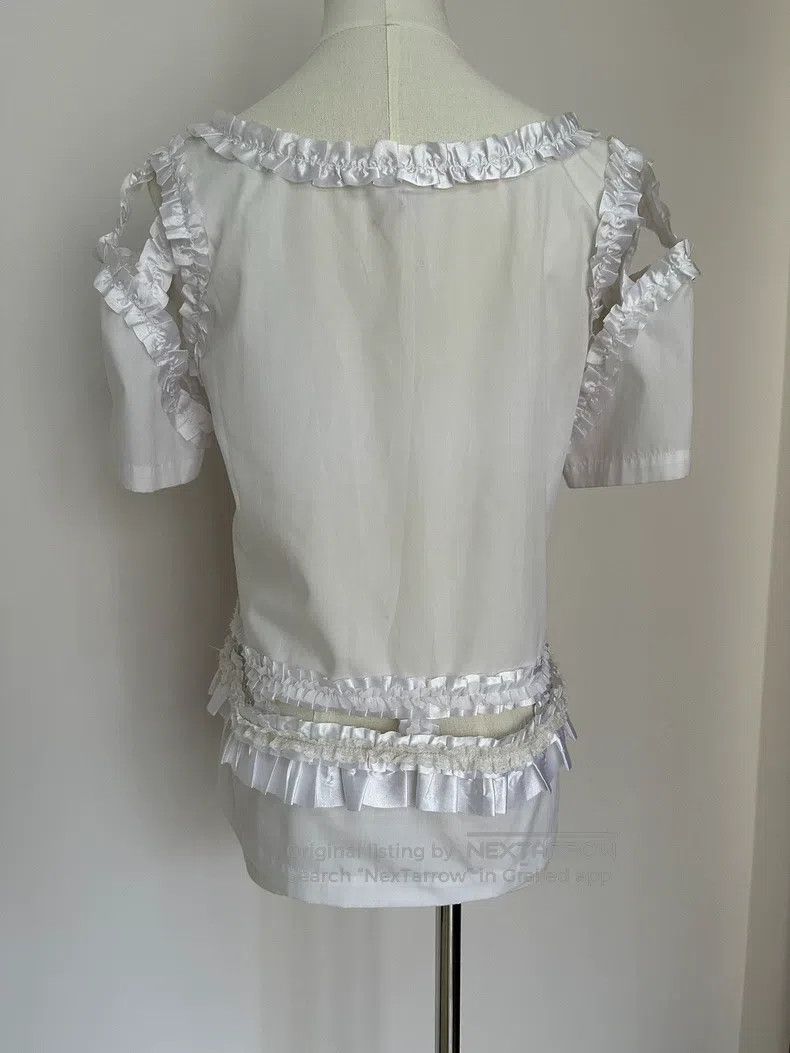 Comme des Garcons Comme Des Garcons White Cotton Lace Frill Off-shoulder Sho Size XS / US 0-2 / IT 36-38 - 3 Thumbnail