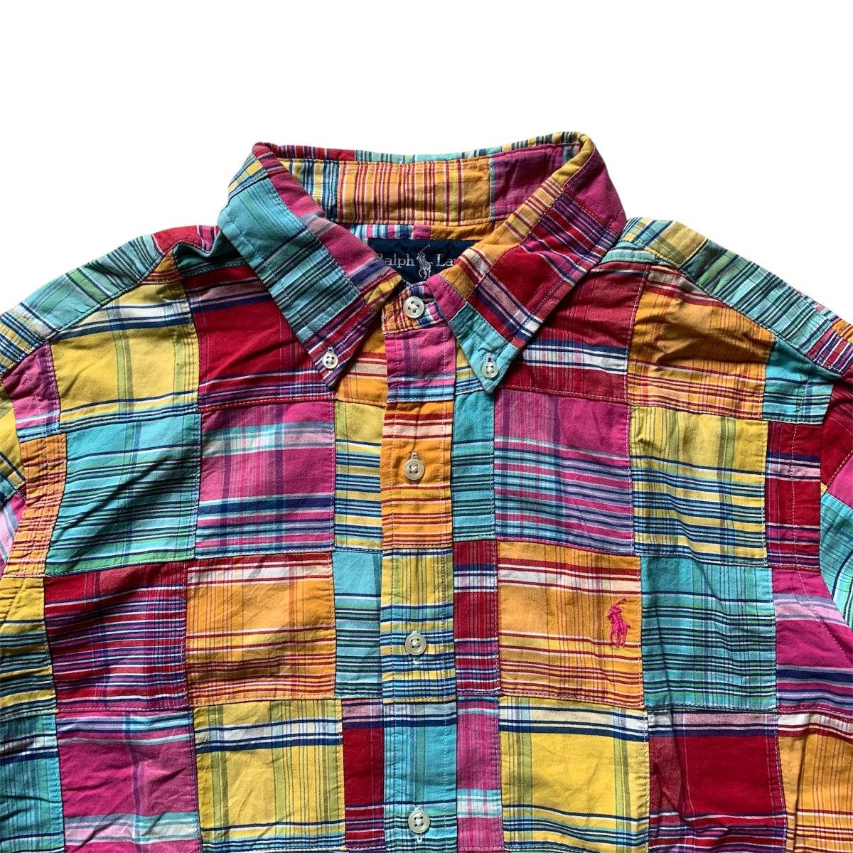 Vintage 2000s Polo Ralph Lauren Multiplaid Patchwork Madras Size US L / EU 52-54 / 3 - 2 Thumbnail