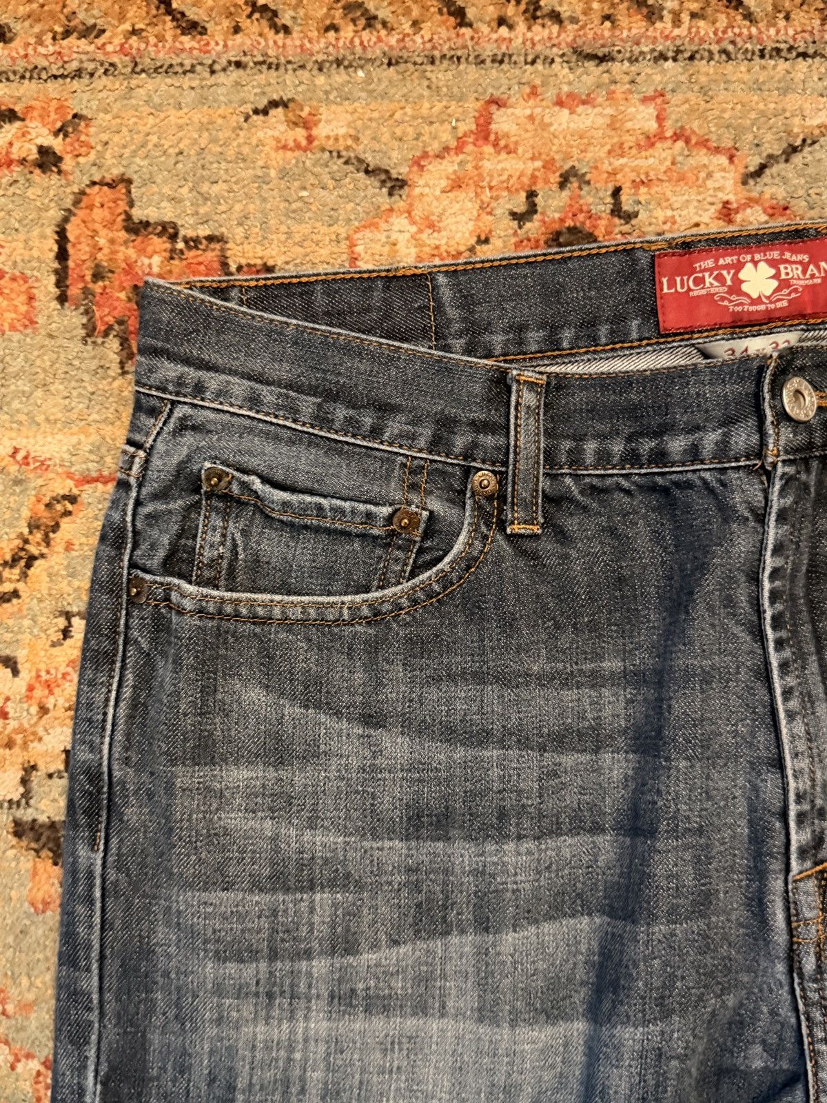 Lucky Brand Lucky Brand 181 Relaxed Straight Jeans Blue Wash Size US 34 / EU 50 - 2 Thumbnail