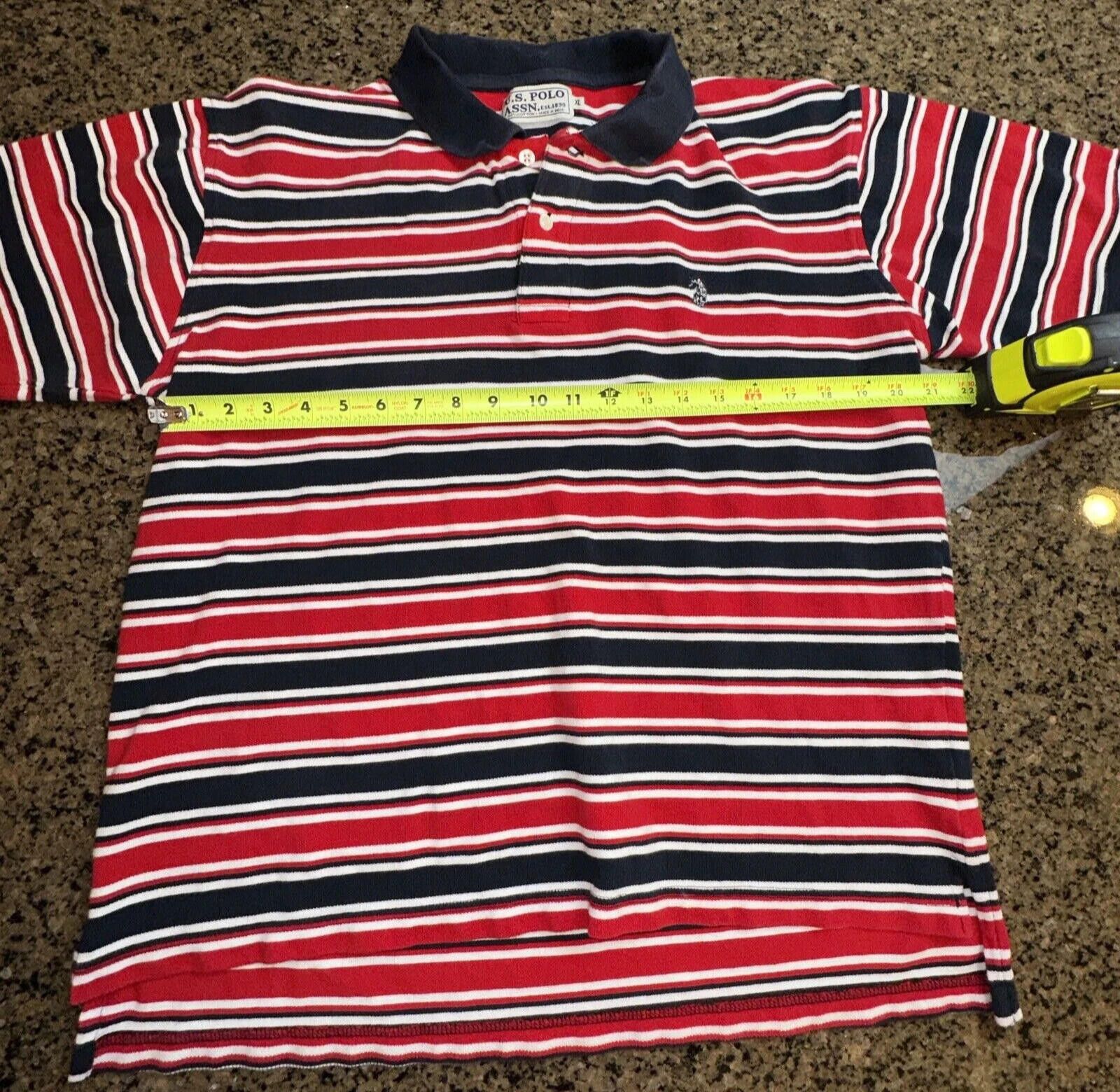 U.S. Polo Assn. U.S. Polo Assn Men's Shirt XL Short Sleeve Red White Blue Size US XL / EU 56 / 4 - 3 Thumbnail