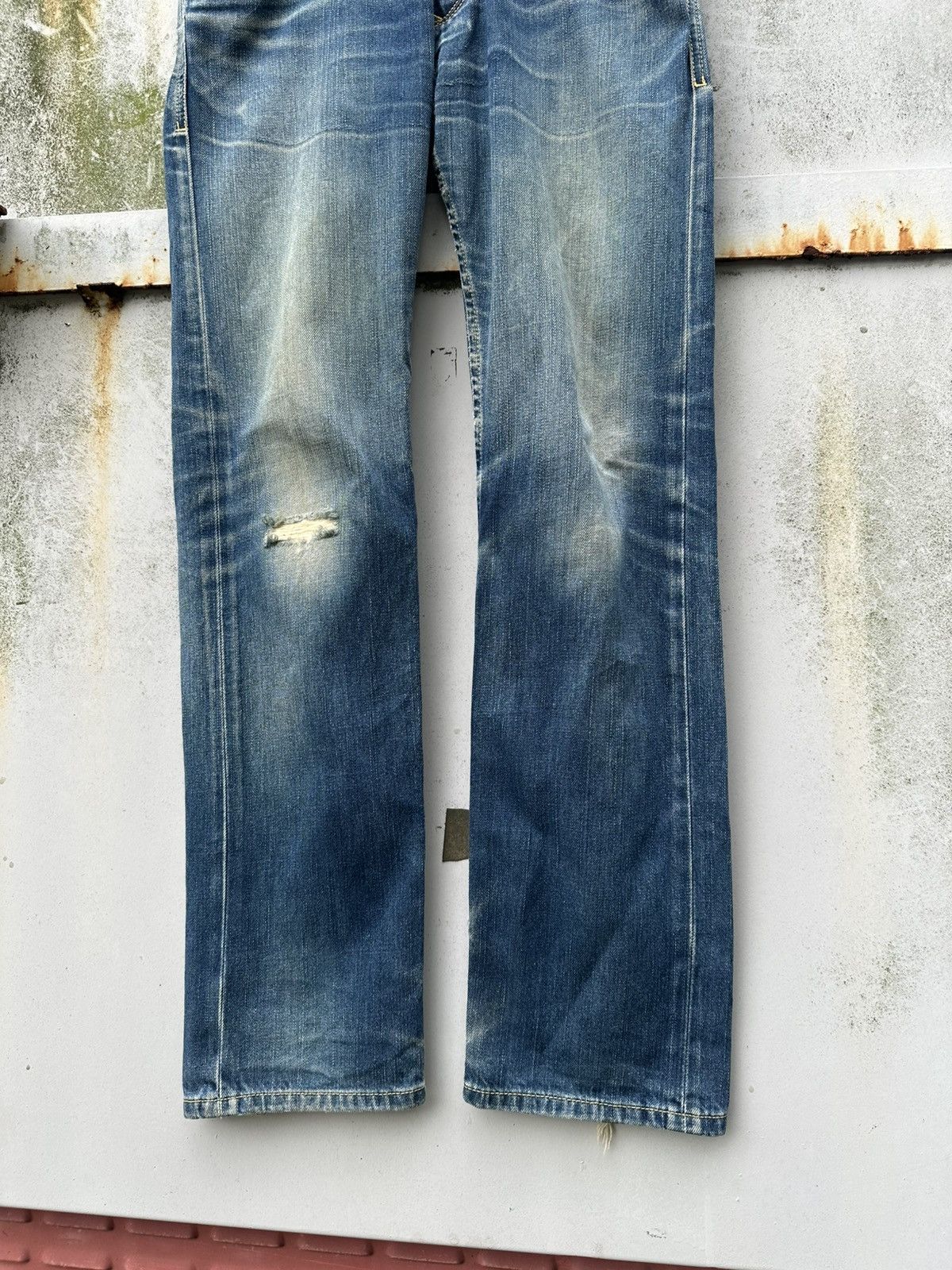 Diesel 👹Vintage Diesel Poiak Baggy Thrashed Jeans Size US 28 / EU 44 - 5 Thumbnail