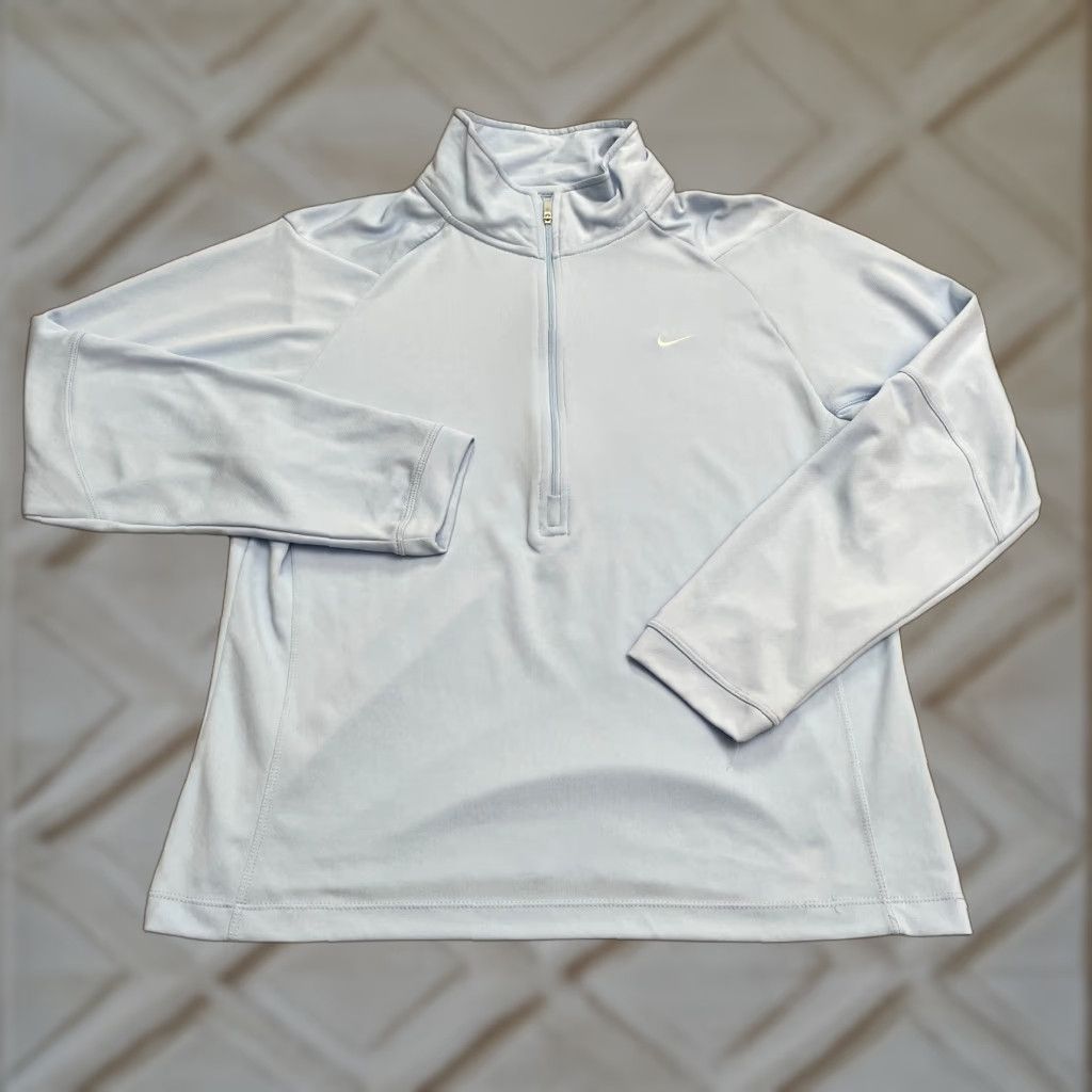 Nike Nike Performance Dri-Fit 1/2 Zip Active Jacket Womens XL Light Blue Athletic Run Size XL / US 12-14 / IT 48-50 - 1 Thumbnail
