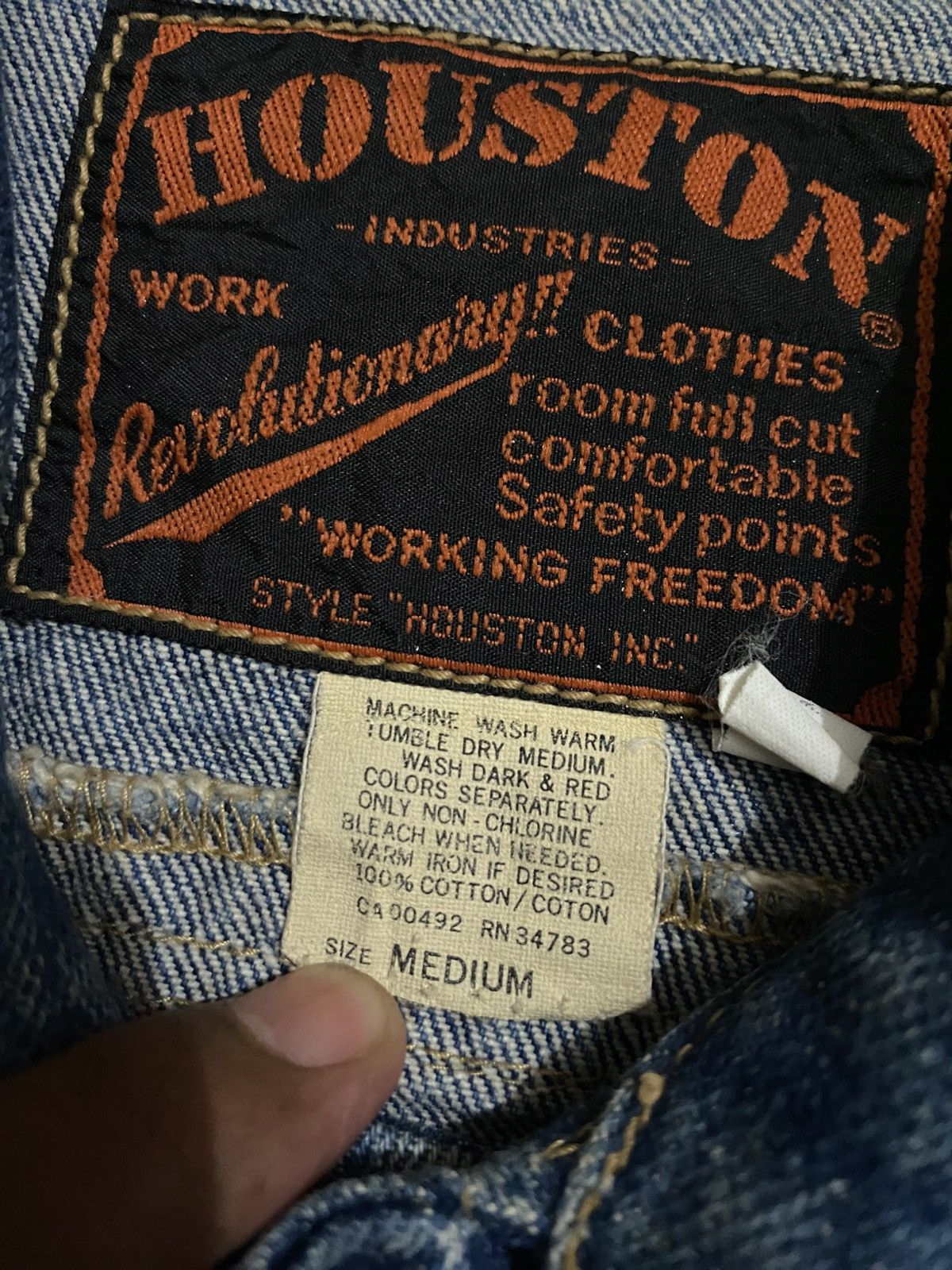 Japanese Brand Vintage Houston Denim Vest Workwear Trucker SleevelessJacket Size US M / EU 48-50 / 2 - 3 Thumbnail