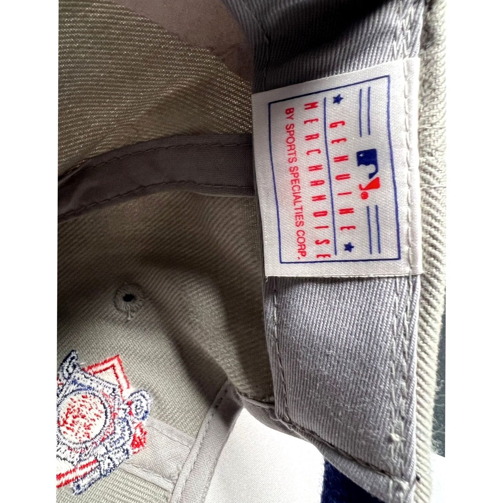 Sports Specialties VINTAGE Sports Specialties LA Dodgers Hat Men OSFA Gray Blue MLB National League Logo Two-Tone Flat Brim Baseball Cap Stretch Fit Size ONE SIZE - 7 Thumbnail