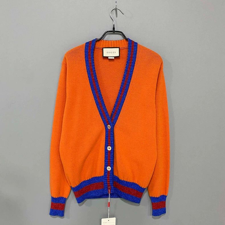 Gucci Gucci Orange wool cardigan coat 2506-Nextarrow Size S / US 4 / IT 40 - 1 Thumbnail