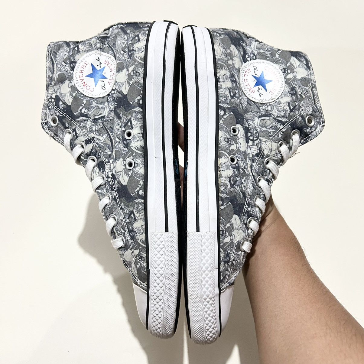 Converse × One Piece One Piece x Converse All Star 100 PT HI White Black 1CK828 Size US 10 / EU 43 - 6 Thumbnail