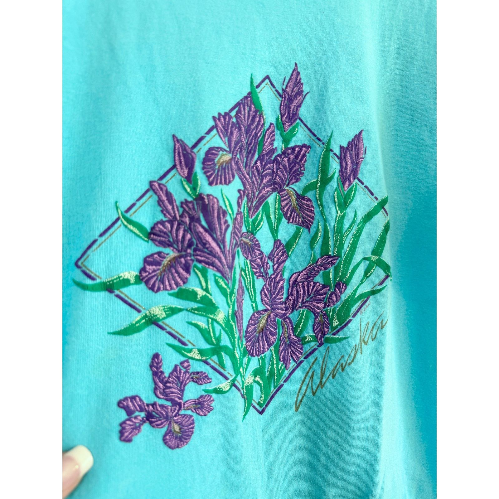 Fruit Of The Loom 80s Alaska Iris Single Stitch Tee XL Size US XL / EU 56 / 4 - 11 Thumbnail