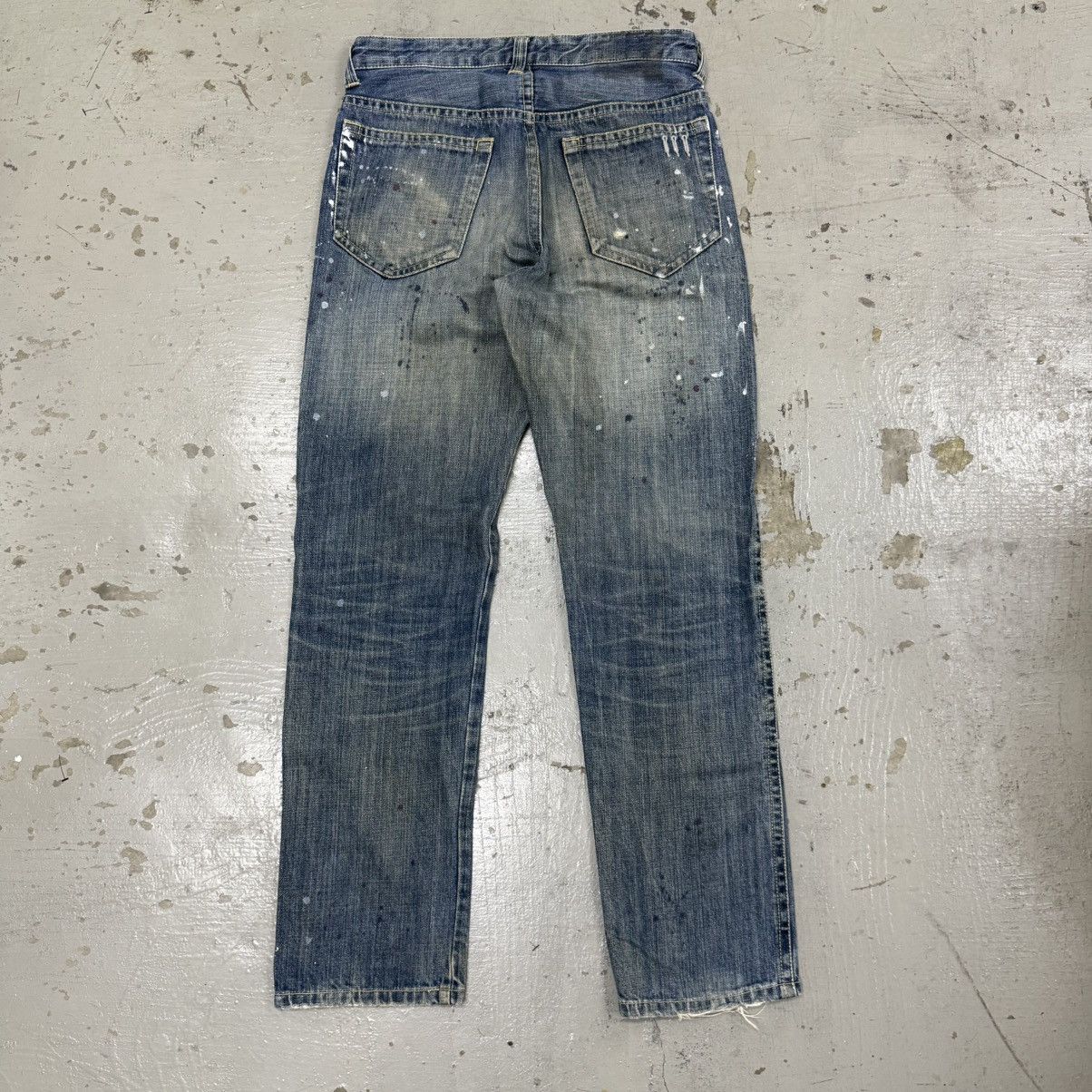 Junya Watanabe WASHED DENIM PAINT SPLATTER DISTRESSED JEANS LIKE JUNYA Size US 31 - 2 Thumbnail