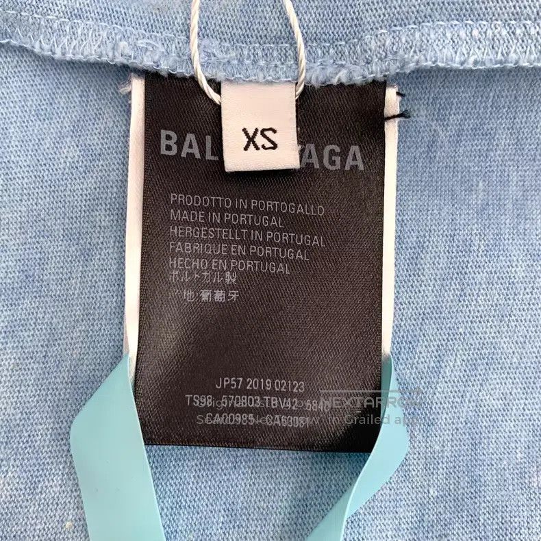 Balenciaga Balenciaga Light blue logo letter embroidery cotton round Size US XS / EU 42 / 0 - 6 Thumbnail