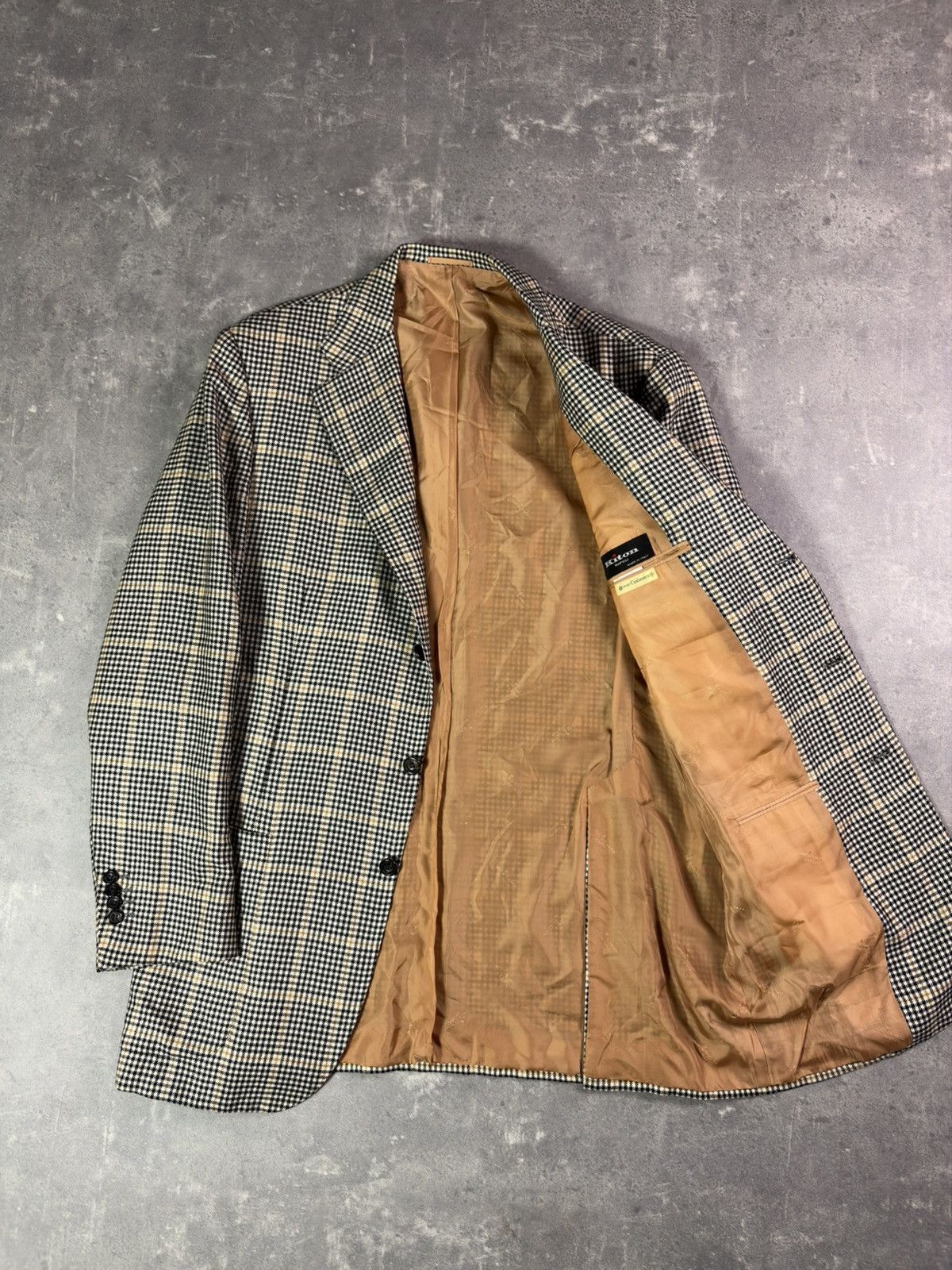 Kiton Kiton Napoli 100% Cashmere Plaid Check Grey Blazer Jacket 52 Size 42R - 9 Thumbnail