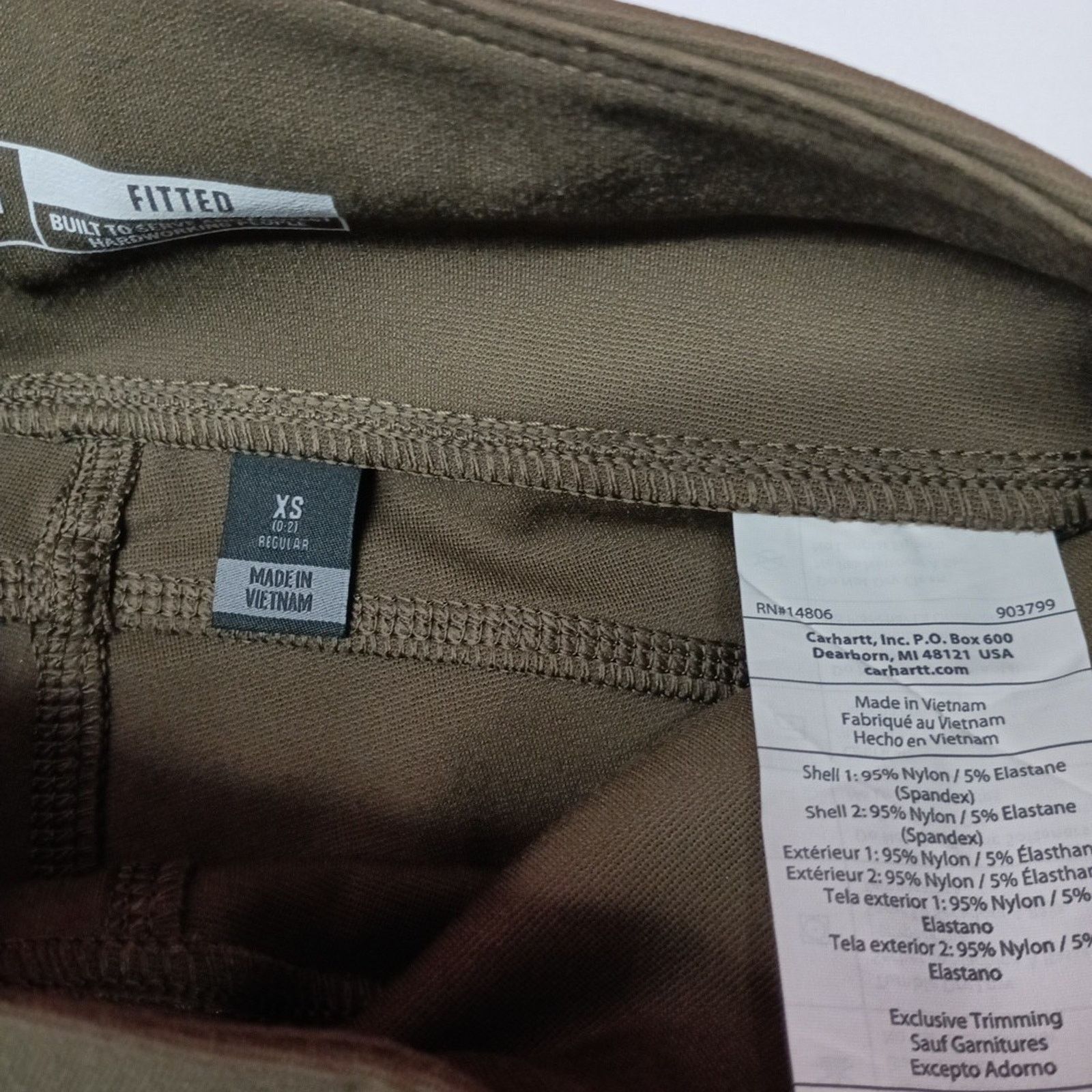Carhartt Carhartt Womens XS Fitted Lightweight Utility Leggings Green Size 26" / US 2 / IT 38 - 5 Thumbnail