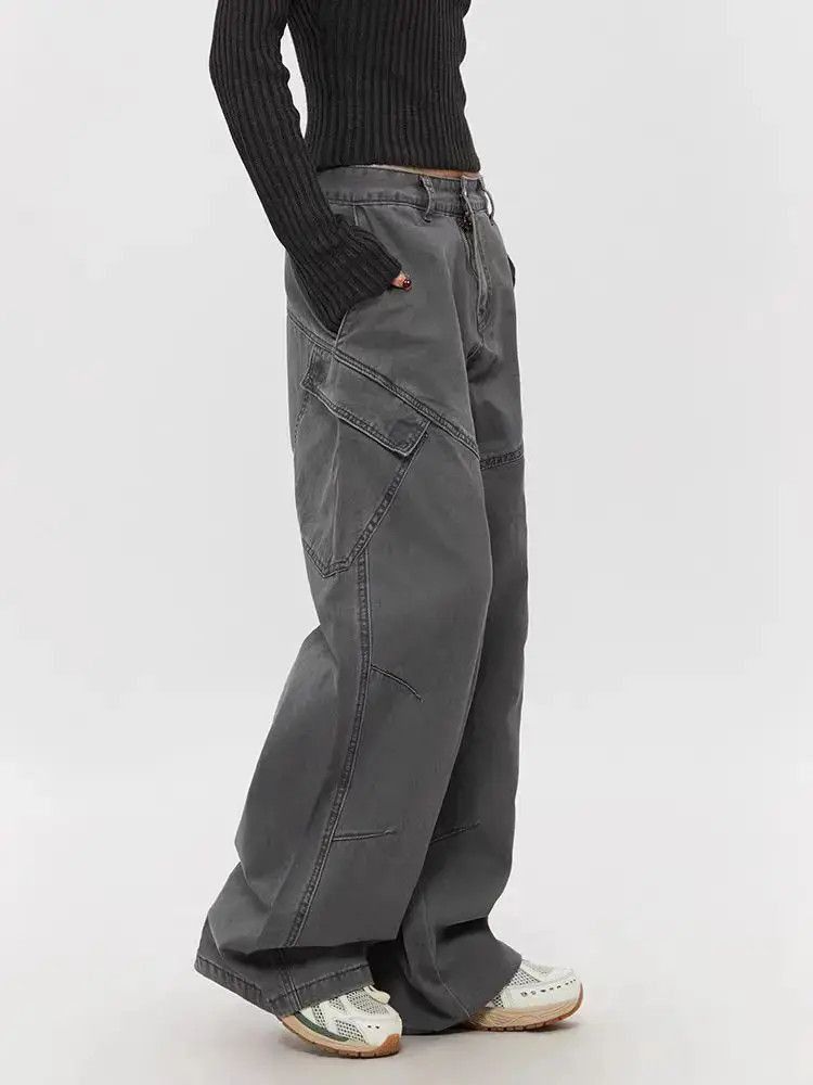 Japanese Brand Vintage washed straight leg curved blade baggy jeans Size US 32 / EU 48 - 4 Thumbnail