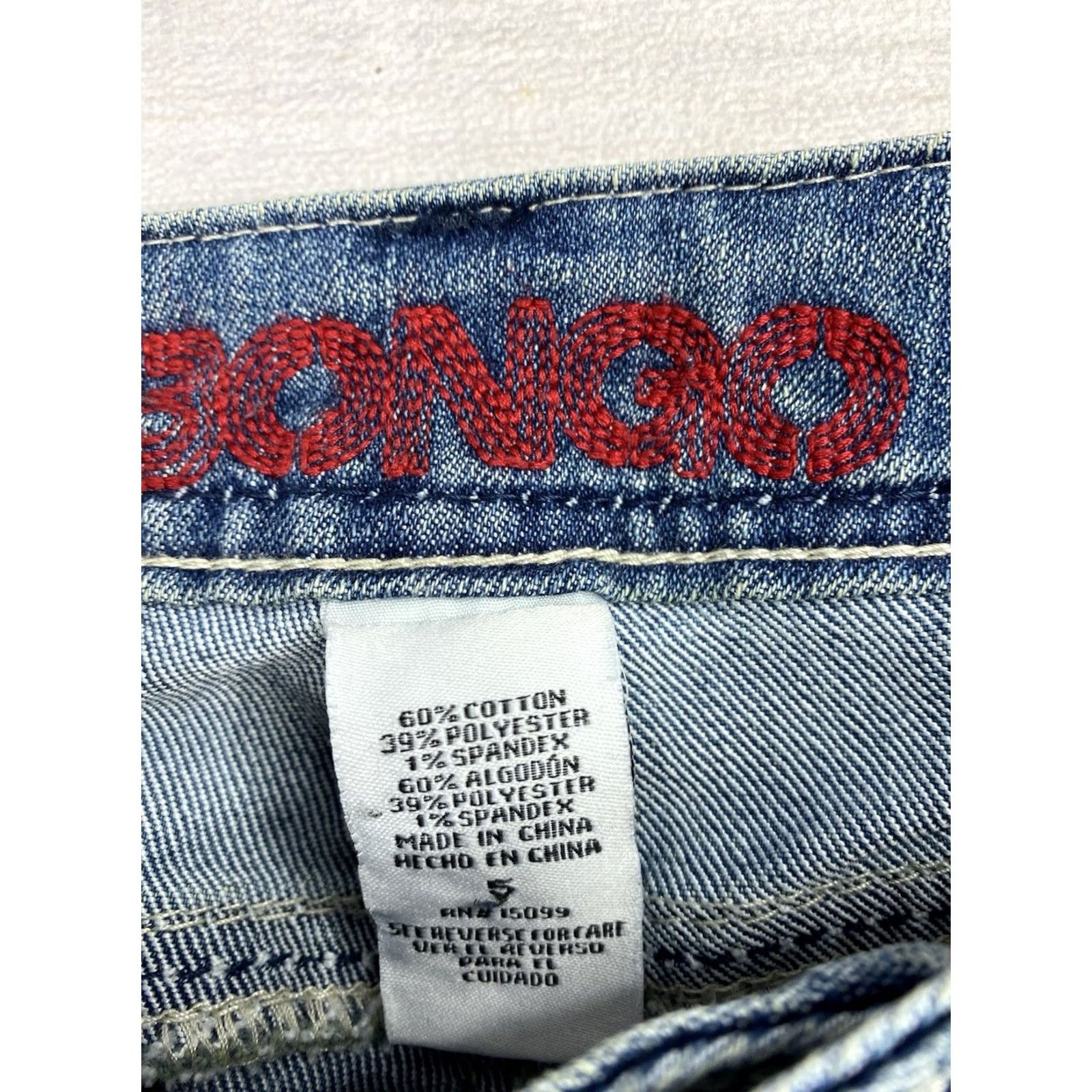 Vintage VINTAGE Bongo Jeans Womens Jr Sz 5 Blue Distressed Denim Low Rise Skinny 90s Girls Clothing Size 27" / US 4 / IT 40 - 5 Thumbnail