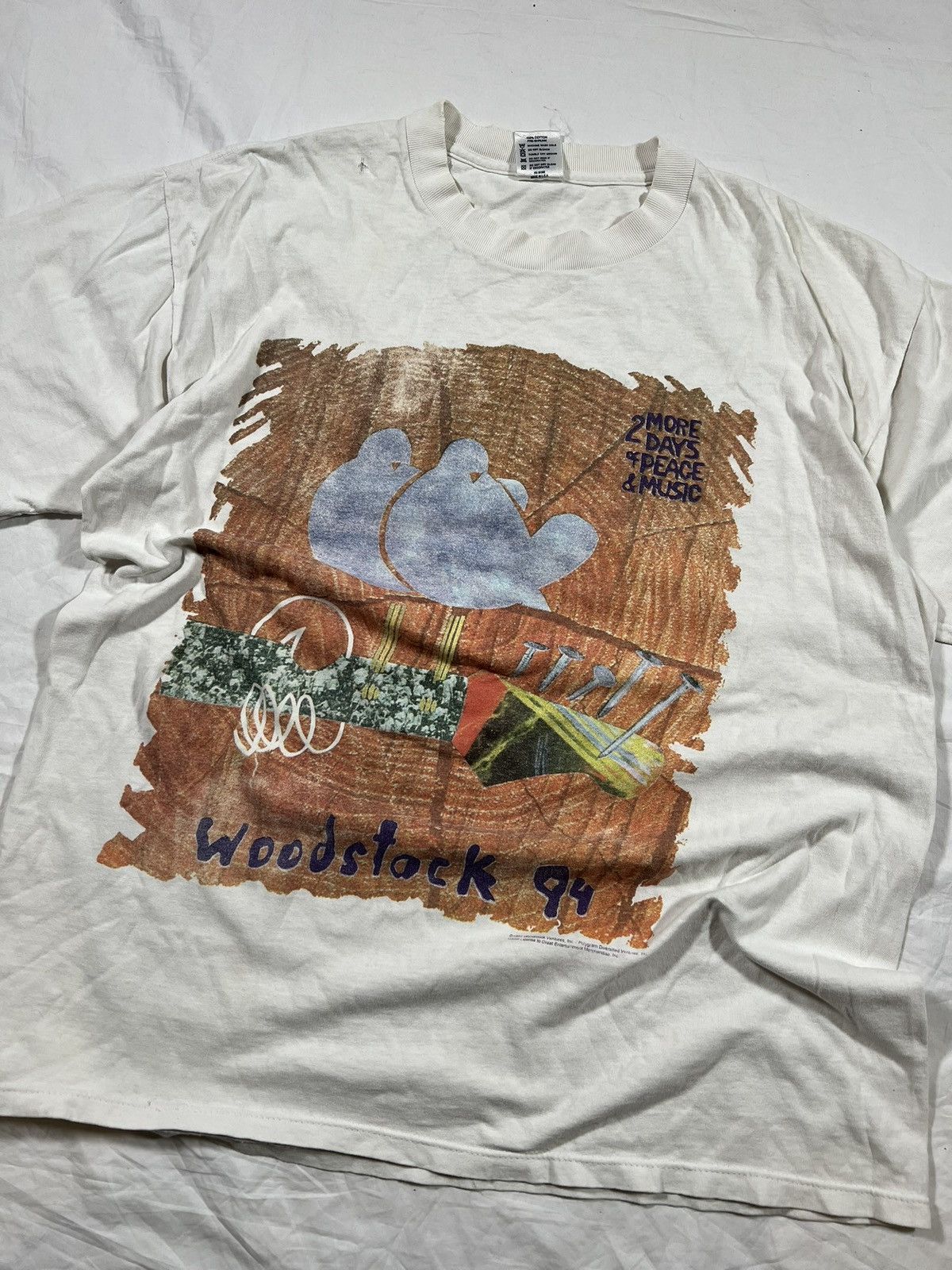 Band Tees Vintage 1994 Woodstock Red Hot Chilli Peppers Band Tee Size US XL / EU 56 / 4 - 2 Thumbnail