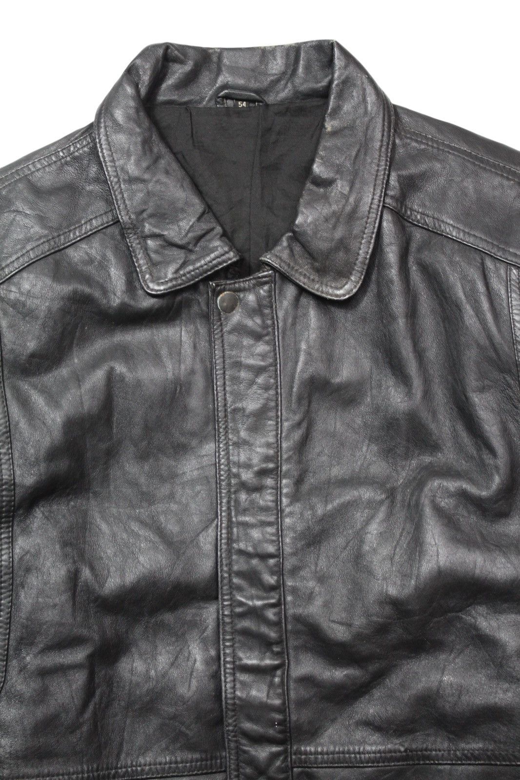 Vintage 2000S JAPANESE MADE LAMBSKINS LEATHER BOMBER JACKET Size US L / EU 52-54 / 3 - 2 Thumbnail