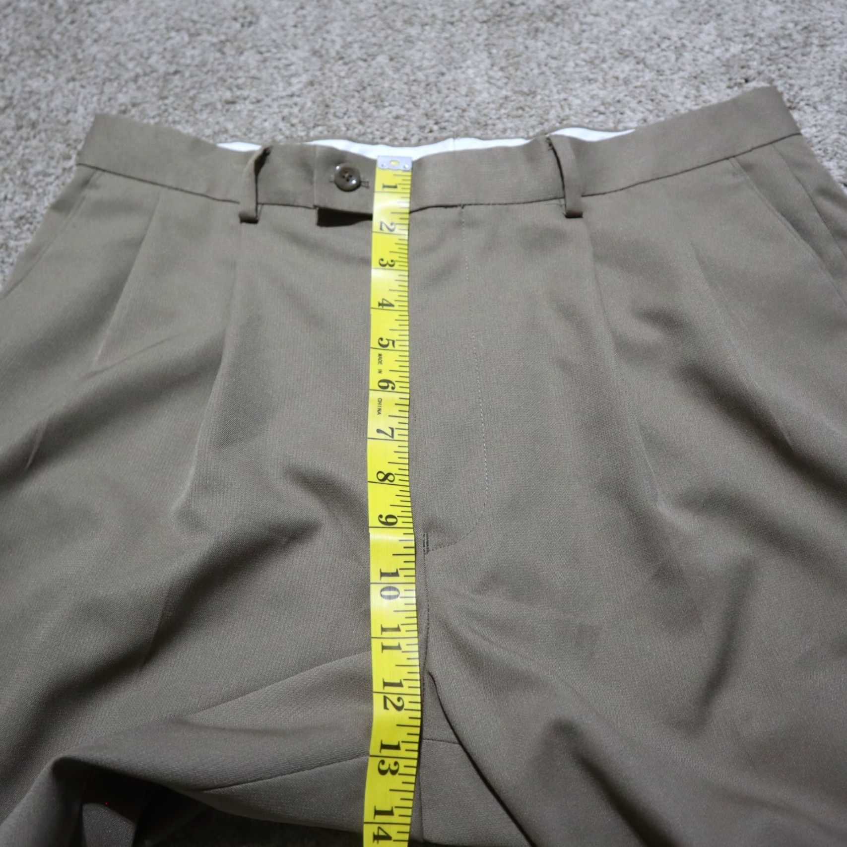 Vintage Braggi Pants Mens Martin 150s P/V Twill Khaki 34x29 Regular Slim Straight Button Zip Belt Loops Casul Dress N/A Size US 34 / EU 50 - 3 Thumbnail