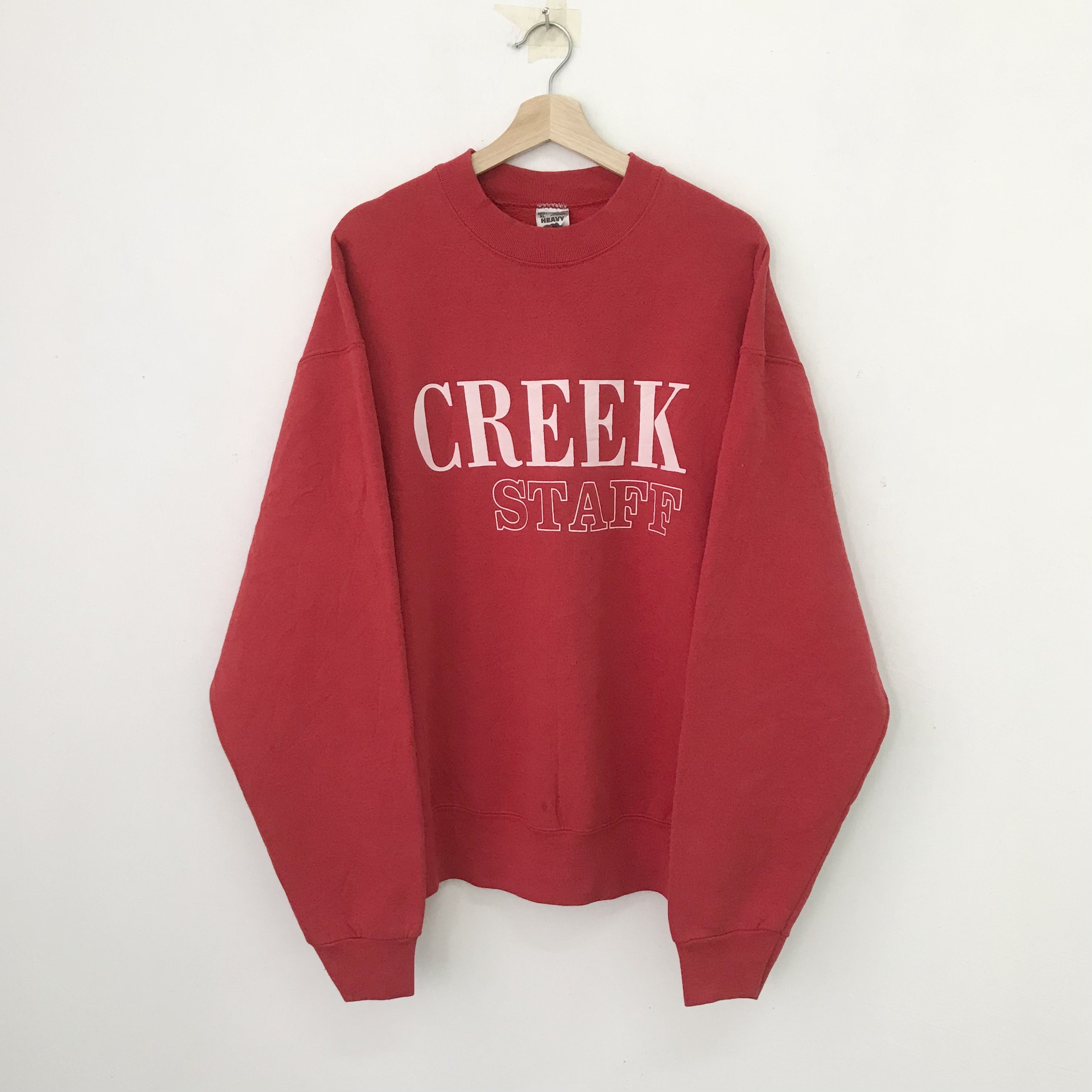 Vintage Vintage 90's Creek Staff Red Sweatshirt - 600 Size US XXL / EU 58 / 5 - 1 Thumbnail