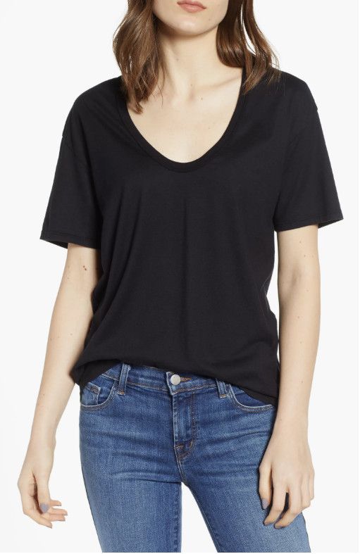 AG Adriano Goldschmied AG Adriano Goldschmied Henson Tee Black ( XS ) Size XS / US 0-2 / IT 36-38 - 1 Thumbnail