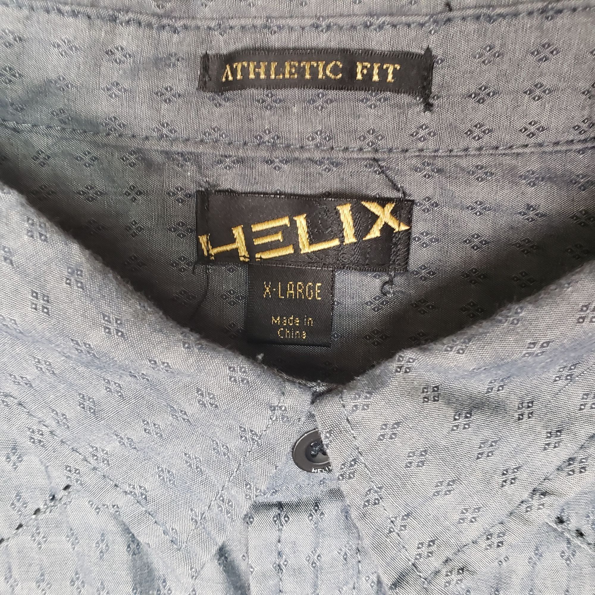 Helix Helix Men's Long Sleeve Button Down Gray Houndstooth Shirt Size US XL / EU 56 / 4 - 4 Thumbnail