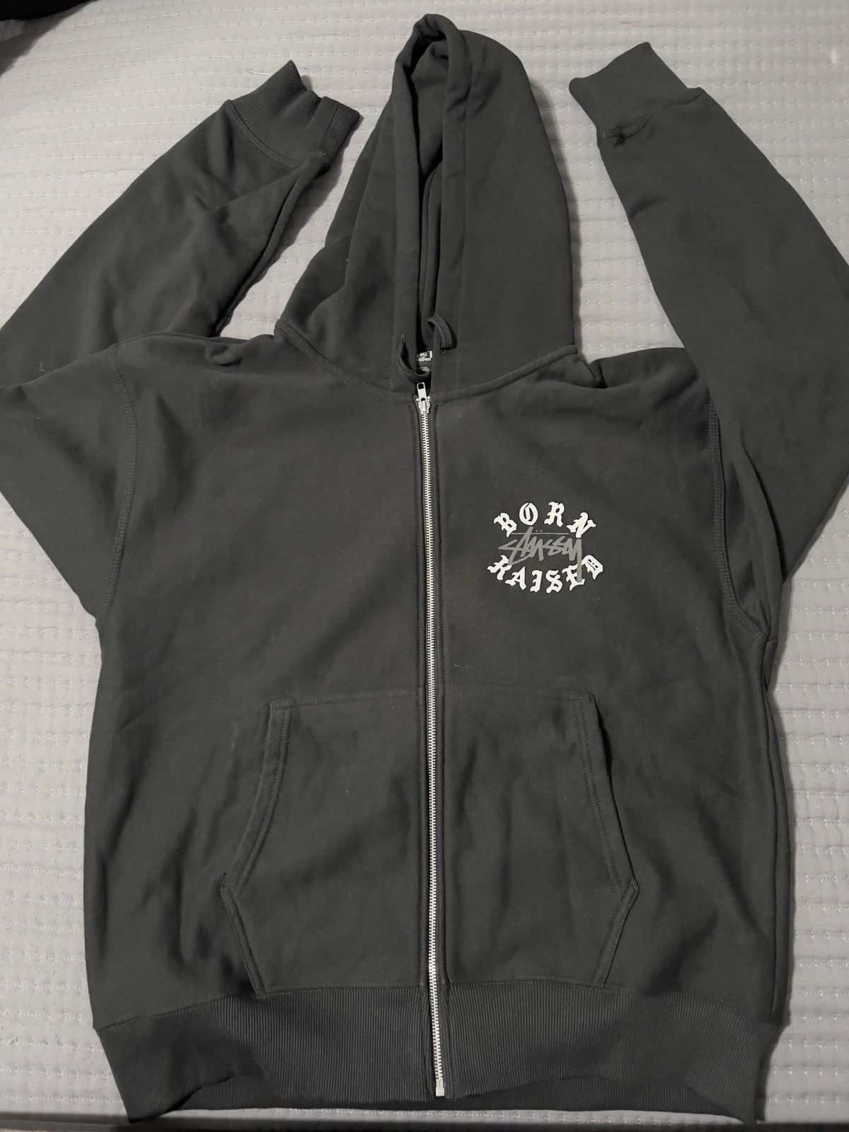 Stussy Stussy x Born x Raised Zip Up Hoodie (XL) | Grailed