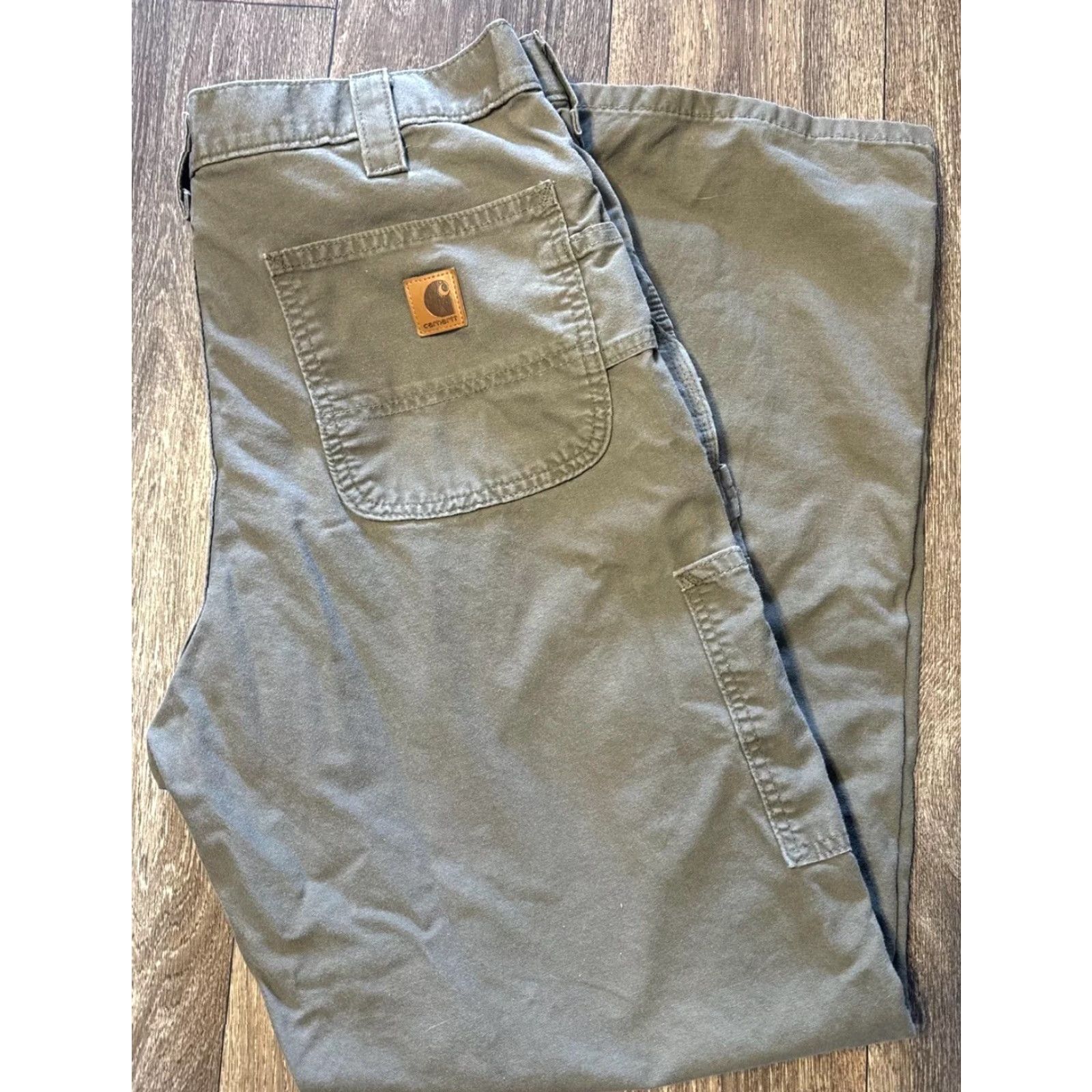 Carhartt VINTAGE Carhartt Workwear Carpenter Pants 36x32 Gray Men 90s Grunge USA Keywords Pockets Size US 36 / EU 52 - 3 Thumbnail
