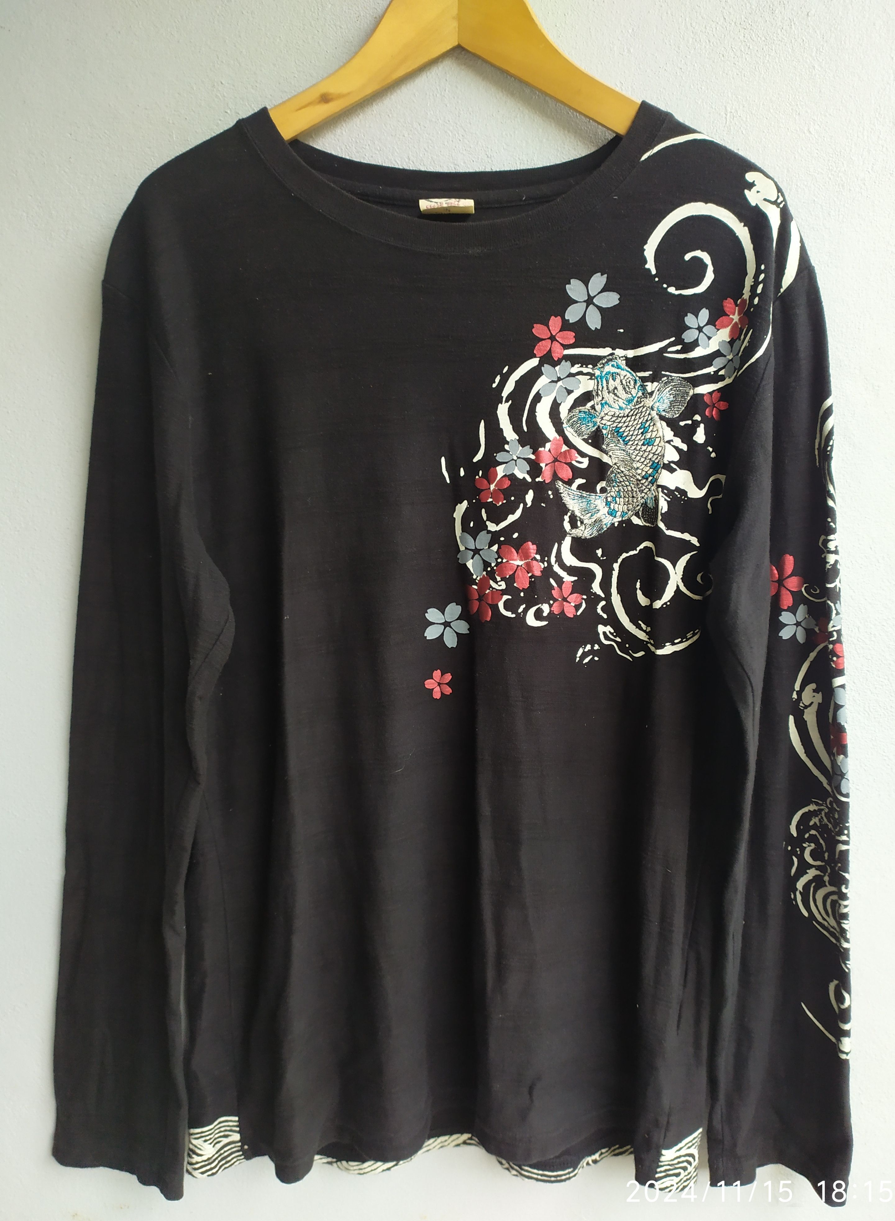 If Six Was Nine × Japanese Brand VINTAGE JAPANESE SUKAJAN LONG-SLEEVED SHIRT Size US L / EU 52-54 / 3 - 1 Thumbnail