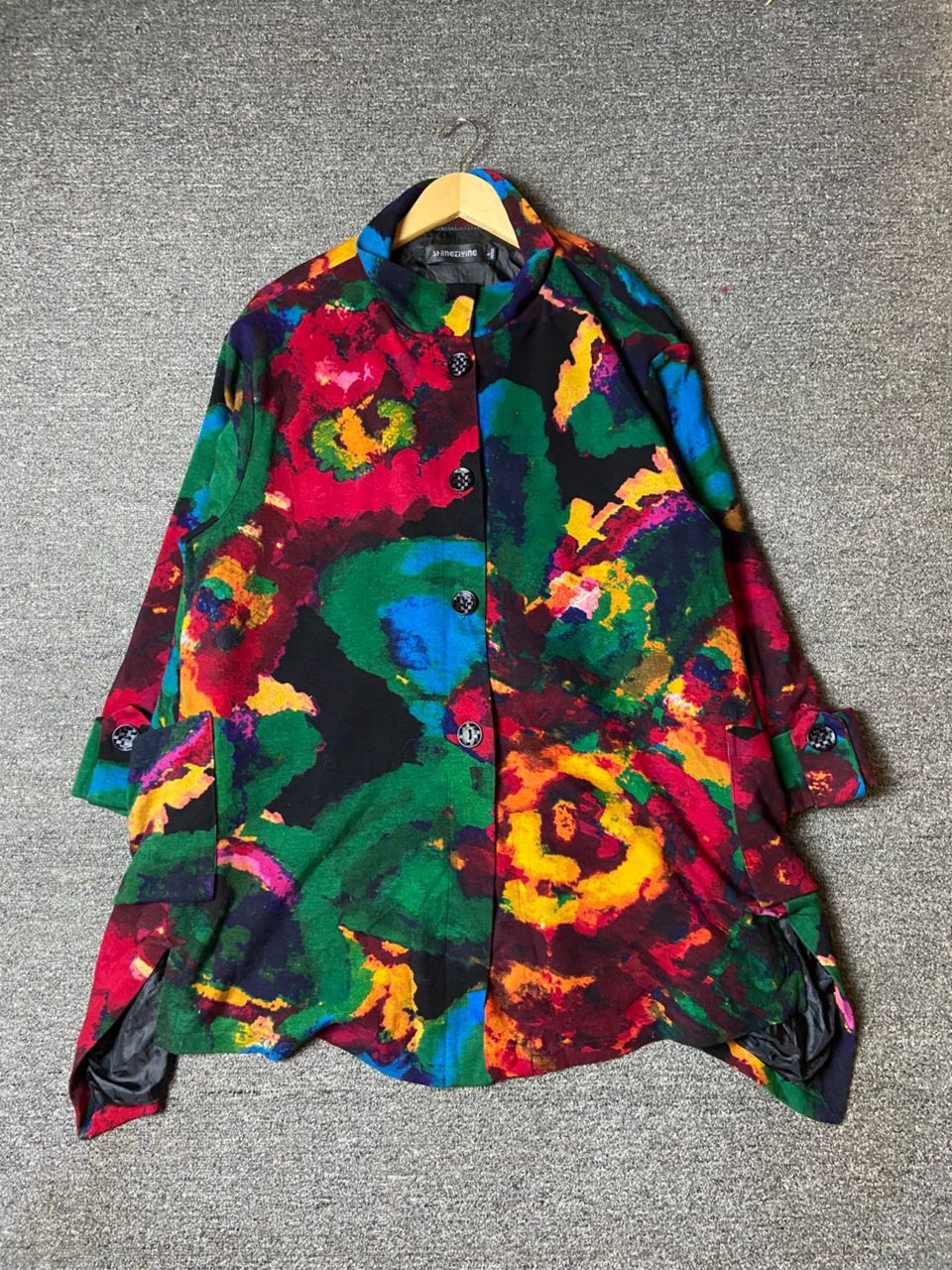 Japanese Brand Shengziying Vibrant Artsy Design Button Up Shirt (179) Size L / US 10 / IT 46 - 1 Thumbnail