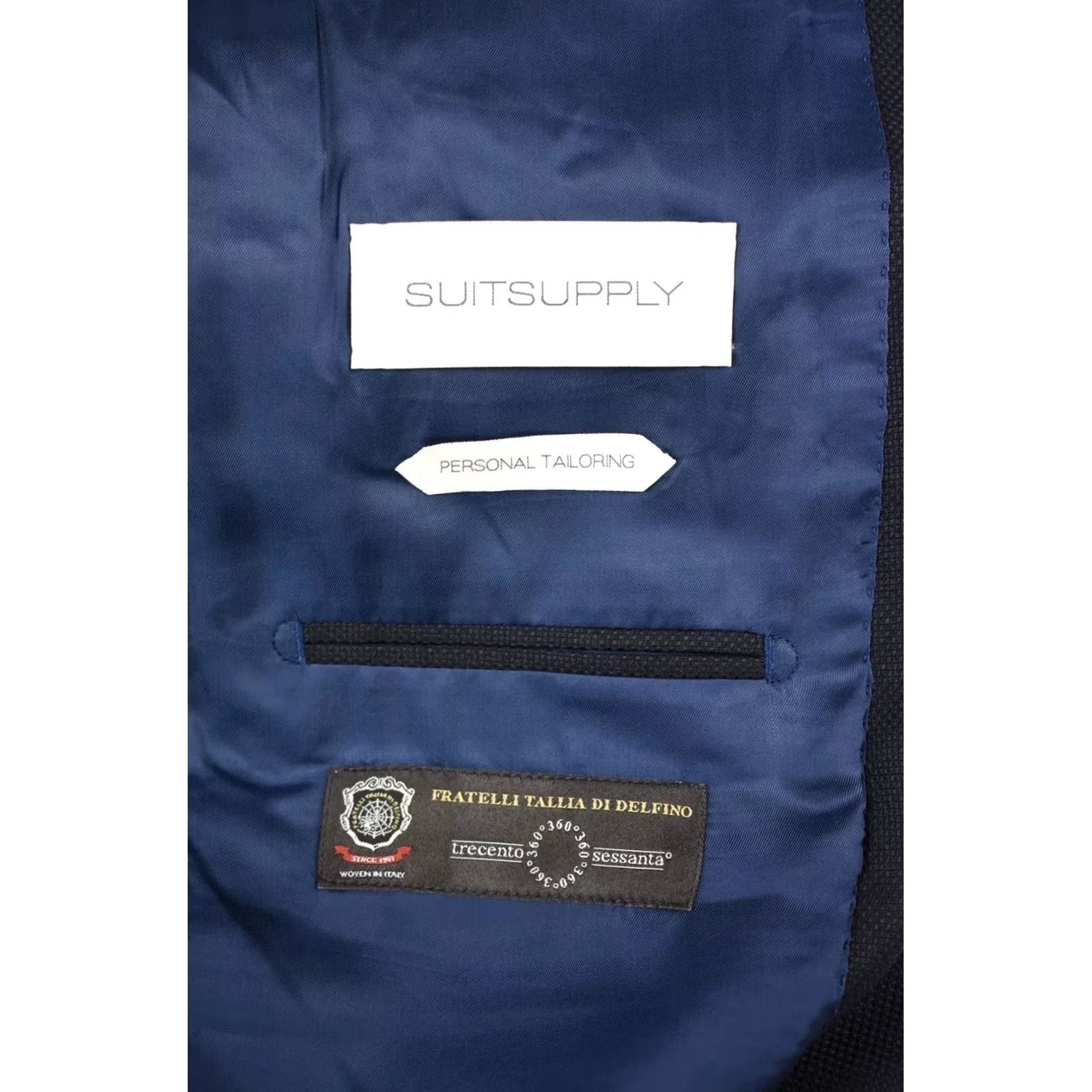 Suitsupply SUITSUPPLY Lazio Personal Tailoring Blazer Men's UK 34 Blue Single Breasted Size 34R - 7 Thumbnail