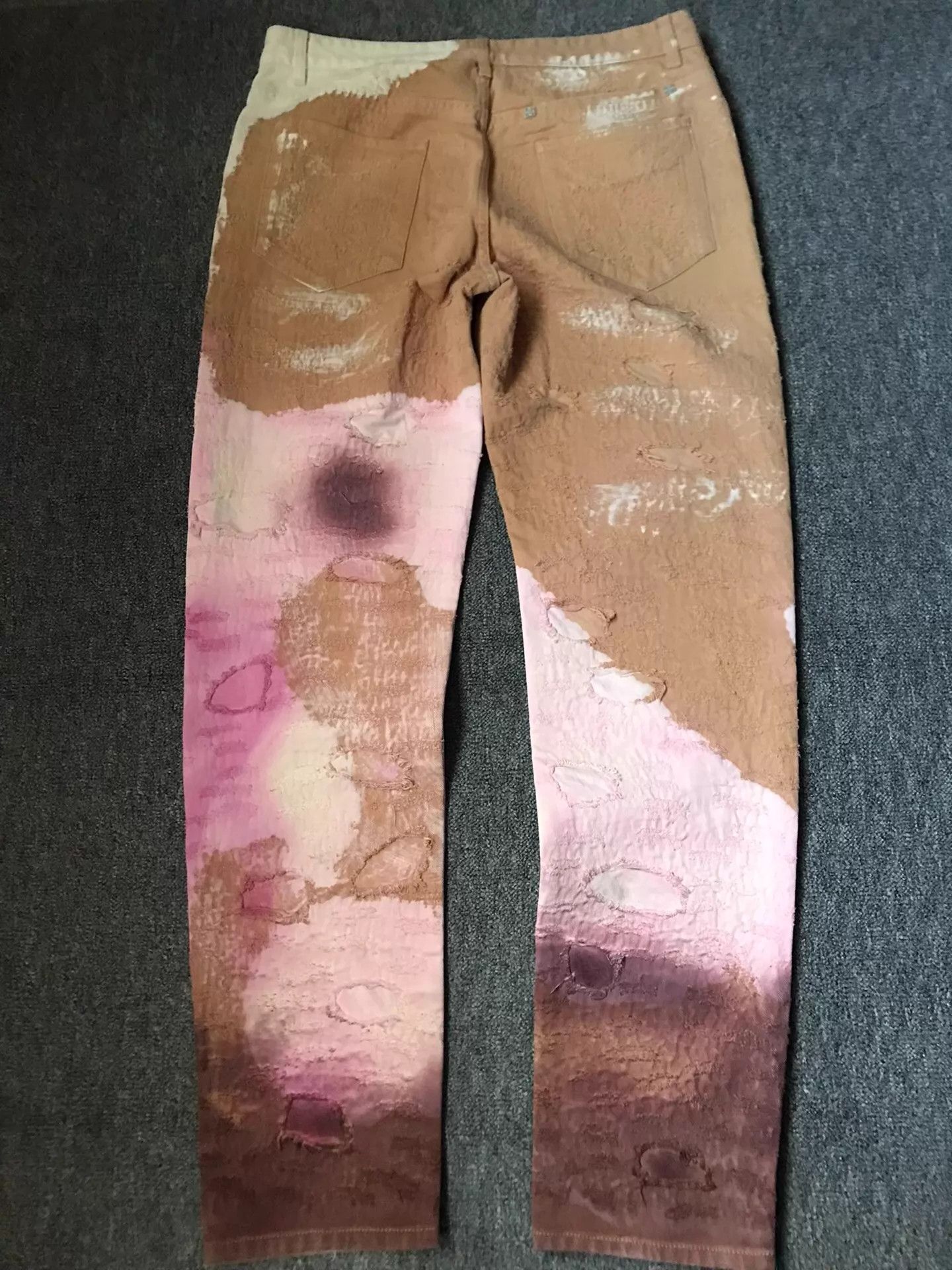 Givenchy Givenchy 34 Distressed Color-Dyed Runway Jeans Size 24" / US 00 / IT 34 - 2 Thumbnail