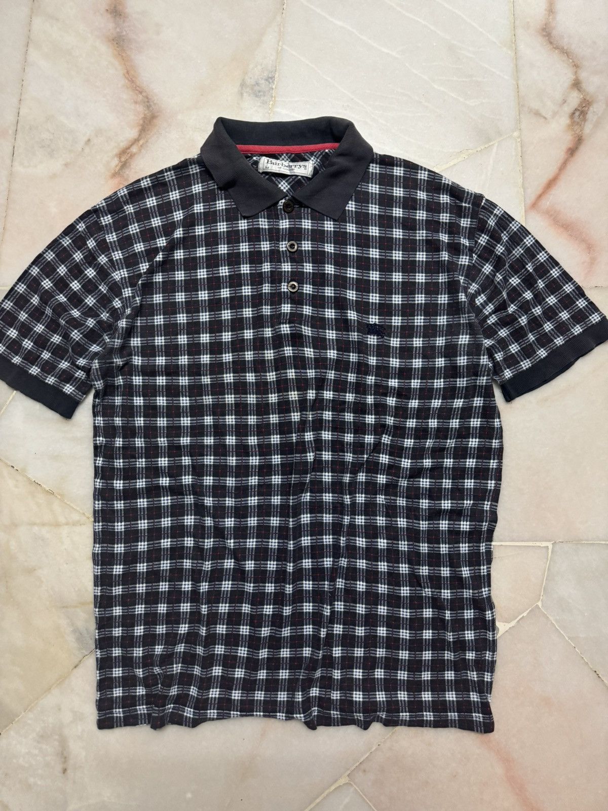 Burberry VINTAGE 1990s Burberry Novacheck Plaid Coller Ringer Size US M / EU 48-50 / 2 - 12 Thumbnail