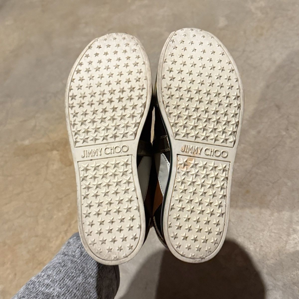 Jimmy Choo Jimmy Choo London Iconic Green Mix Media Logo Sneakers EU 35 Size US 5 / IT 35 - 9 Thumbnail