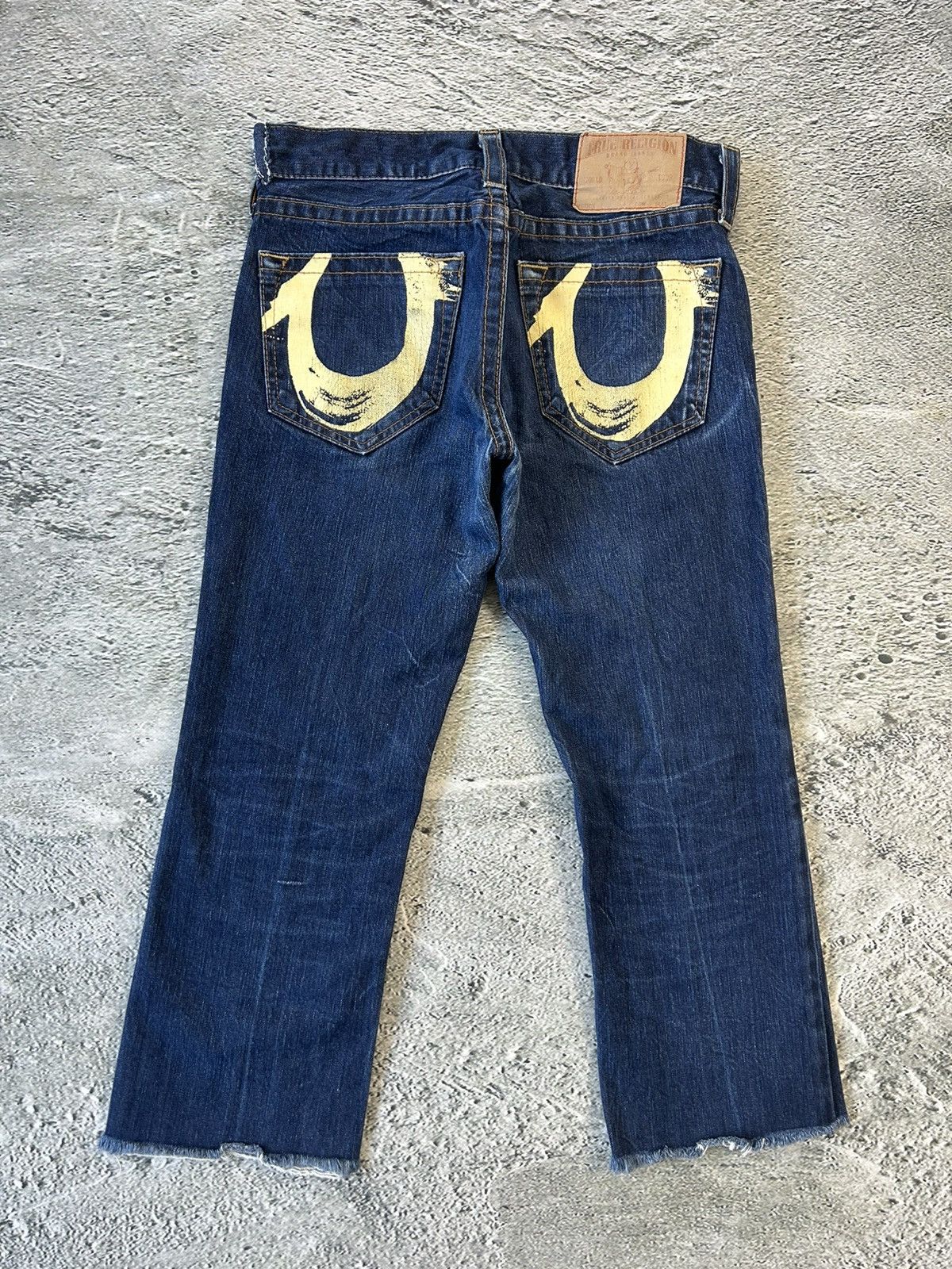 True Religion × Vintage True Religion jeans big logo painted blue Y2K Size US 31 - 1 Thumbnail