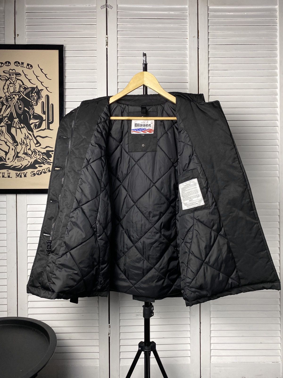 Eddie Bauer × Vintage Vintage Blauer USA Double Breasted Cropped Nylon Jacket Size L / US 10 / IT 46 - 6 Thumbnail