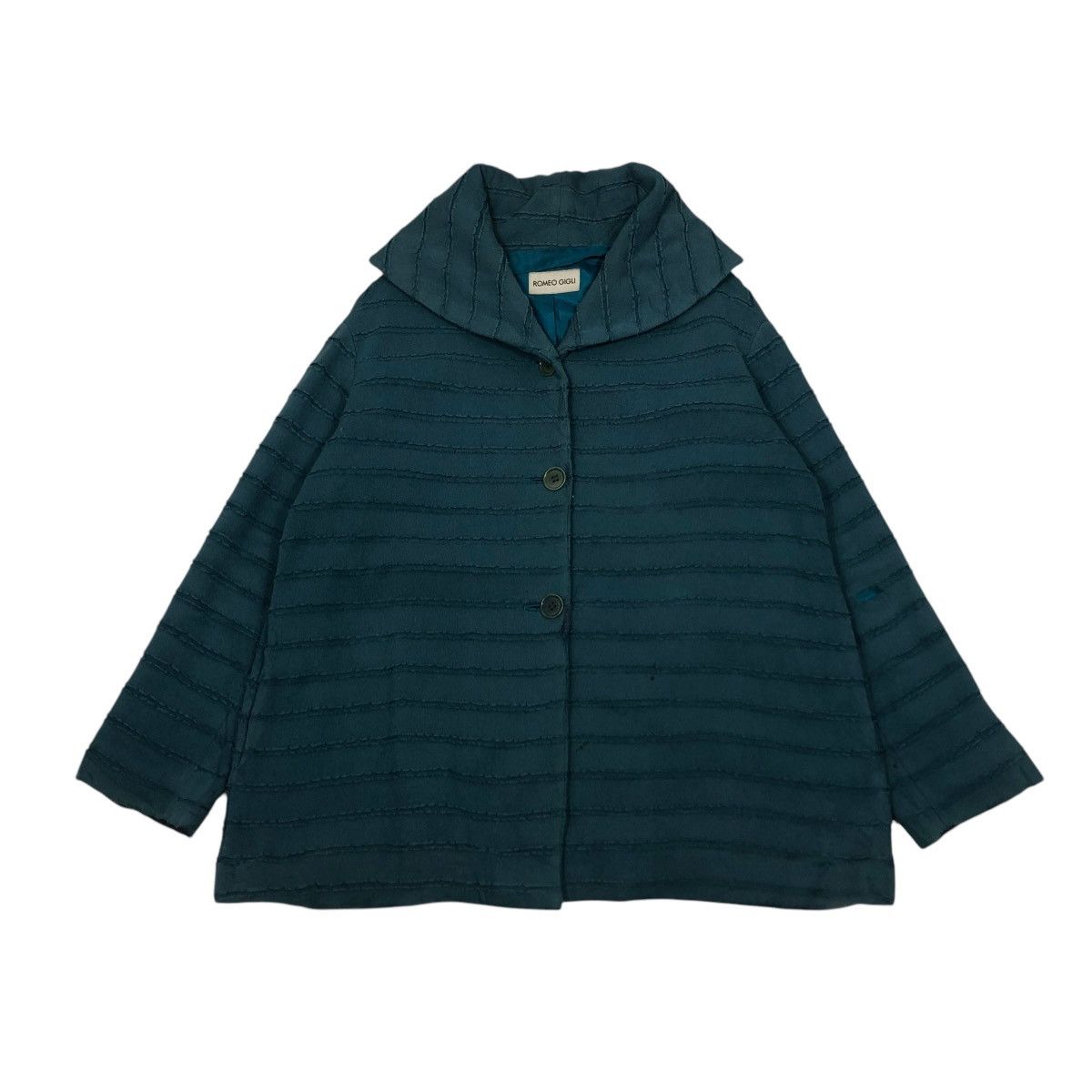 Romeo Gigli 🔥VINTAGE PLEATED JACKET BUTTON ROMEO GIGLI DOUBLE COLLAR Size US M / EU 48-50 / 2 - 1 Thumbnail
