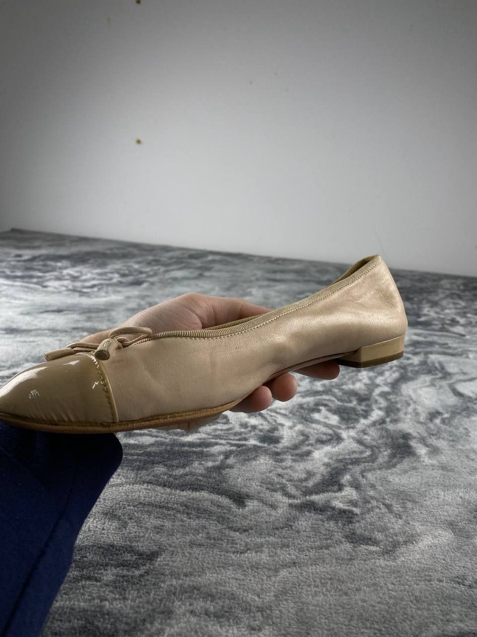 Prada Prada Quilted Bow Leather Ballet Flats Women Size 38 Beige Size US 8 / IT 38 - 3 Thumbnail