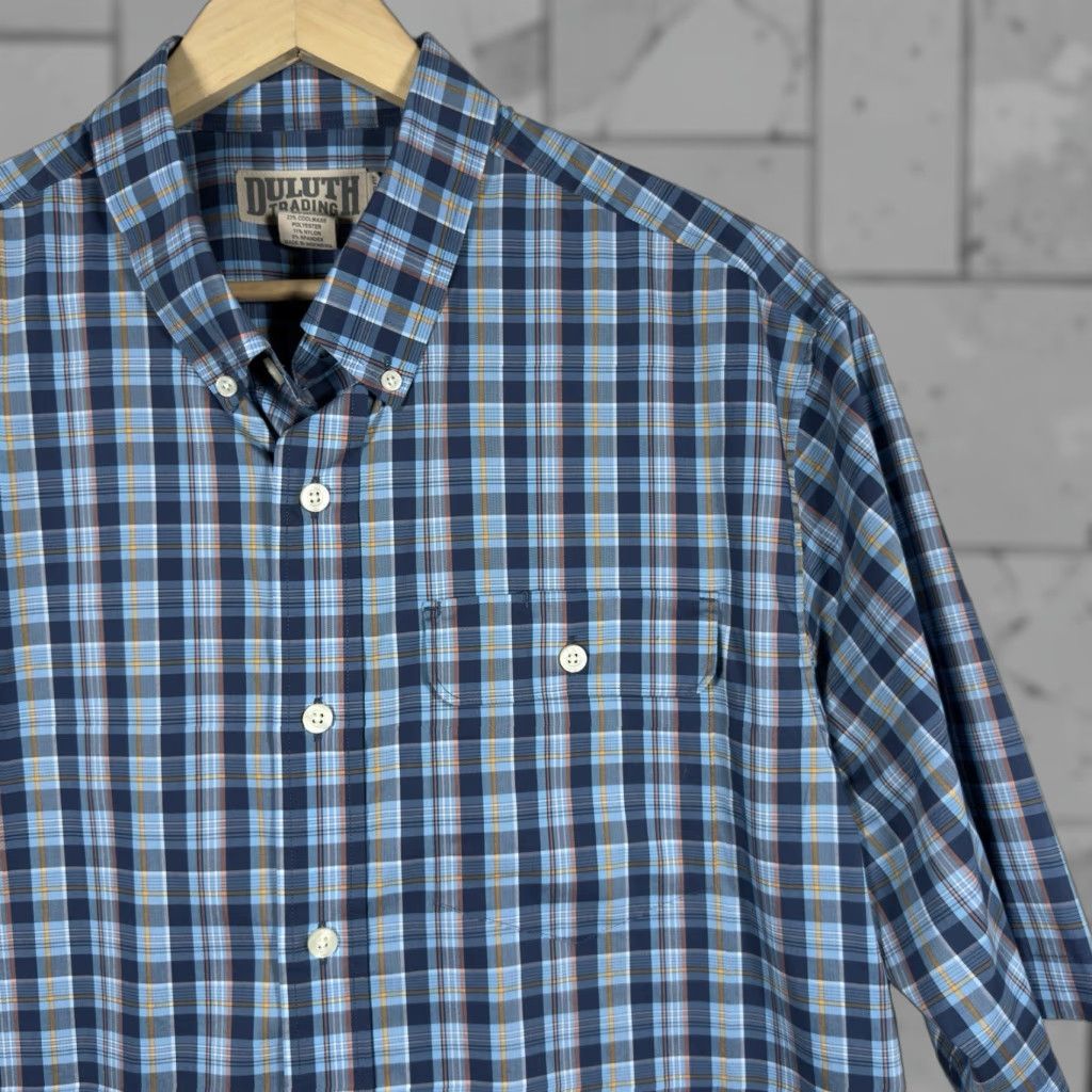 CO Duluth Trading Co Plaid Short Sleeve Button-Down Shirt Mens LT Big & Tall Multicolor Size US L / EU 52-54 / 3 - 1 Thumbnail