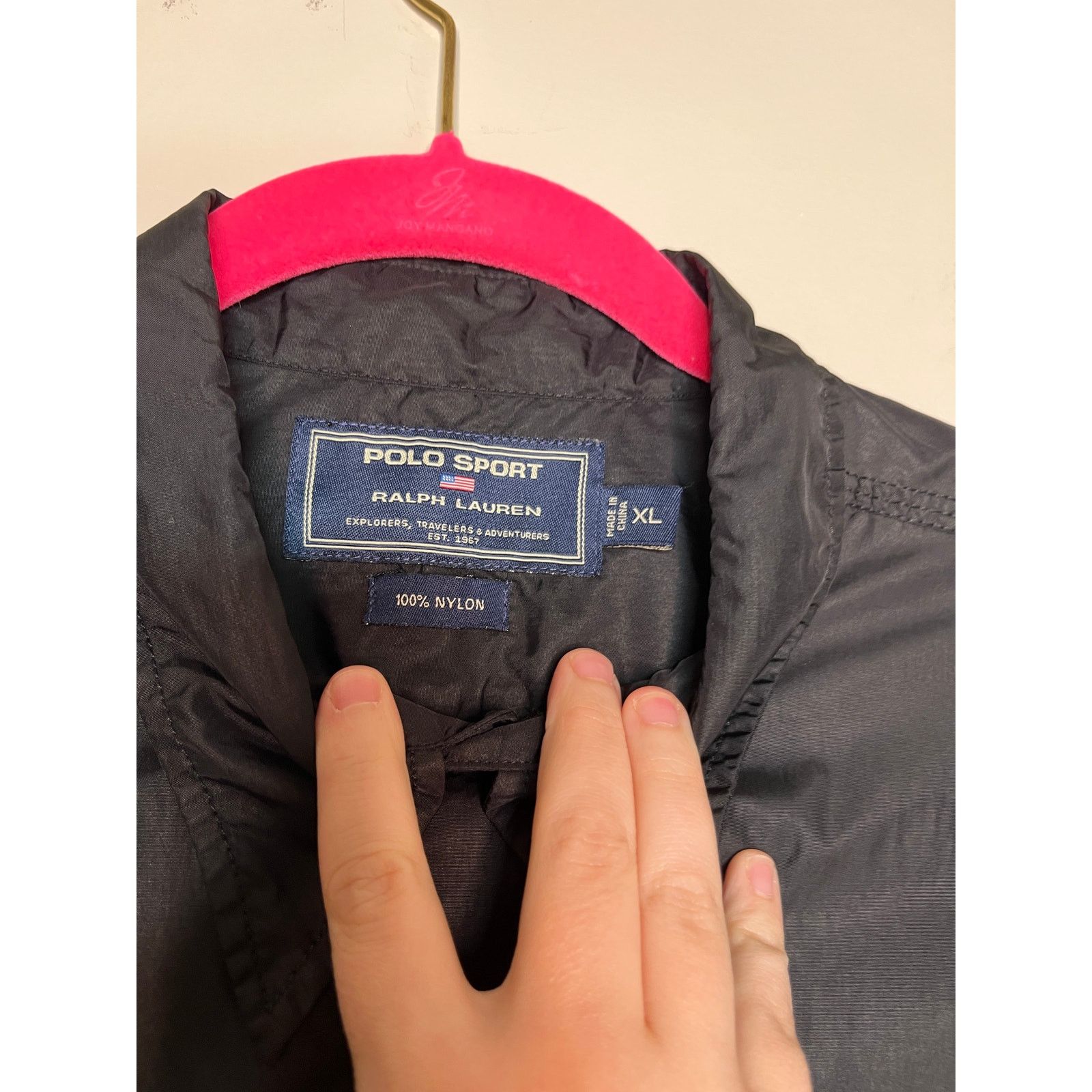 Ralph Lauren Y2K Polo Sport Ralph Lauren 100% Nylon Black Oxford Shirt XL Size US XL / EU 56 / 4 - 2 Thumbnail