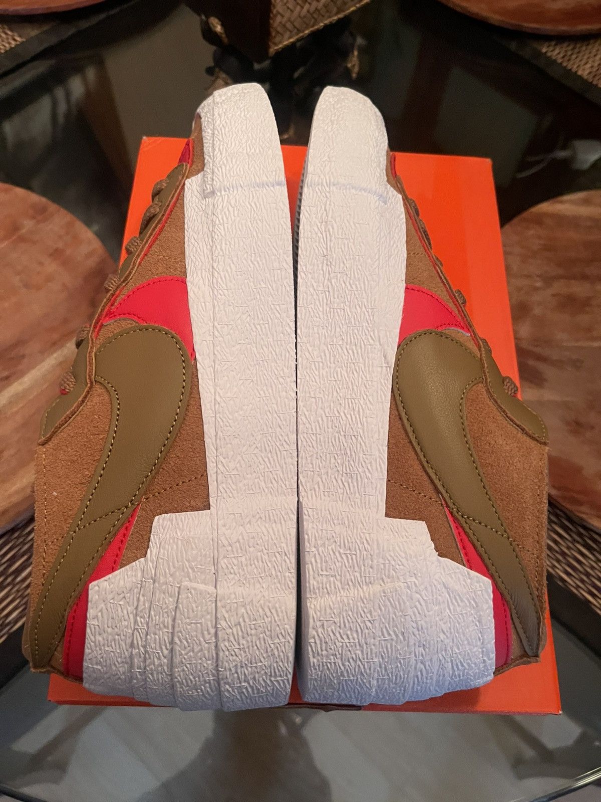 Nike × Sacai Nike x Sacai Blazer Low “British Tan” Size US 12 / EU 45 - 5 Thumbnail