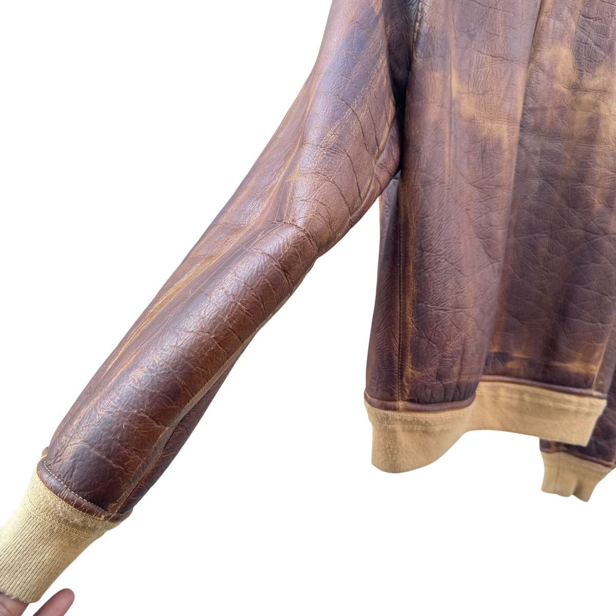 Leather Elia Quaglicia Workshop Shearling Leather Bomber Jacket Size US M / EU 48-50 / 2 - 15 Thumbnail